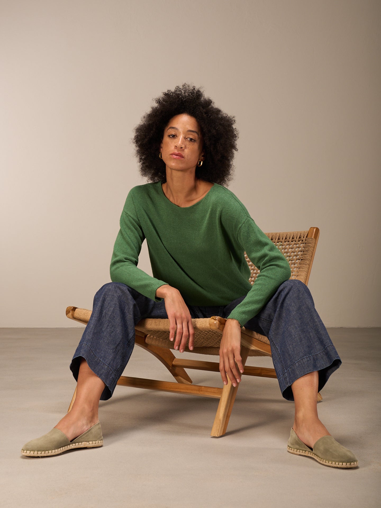 Strickpullover mit Leinen