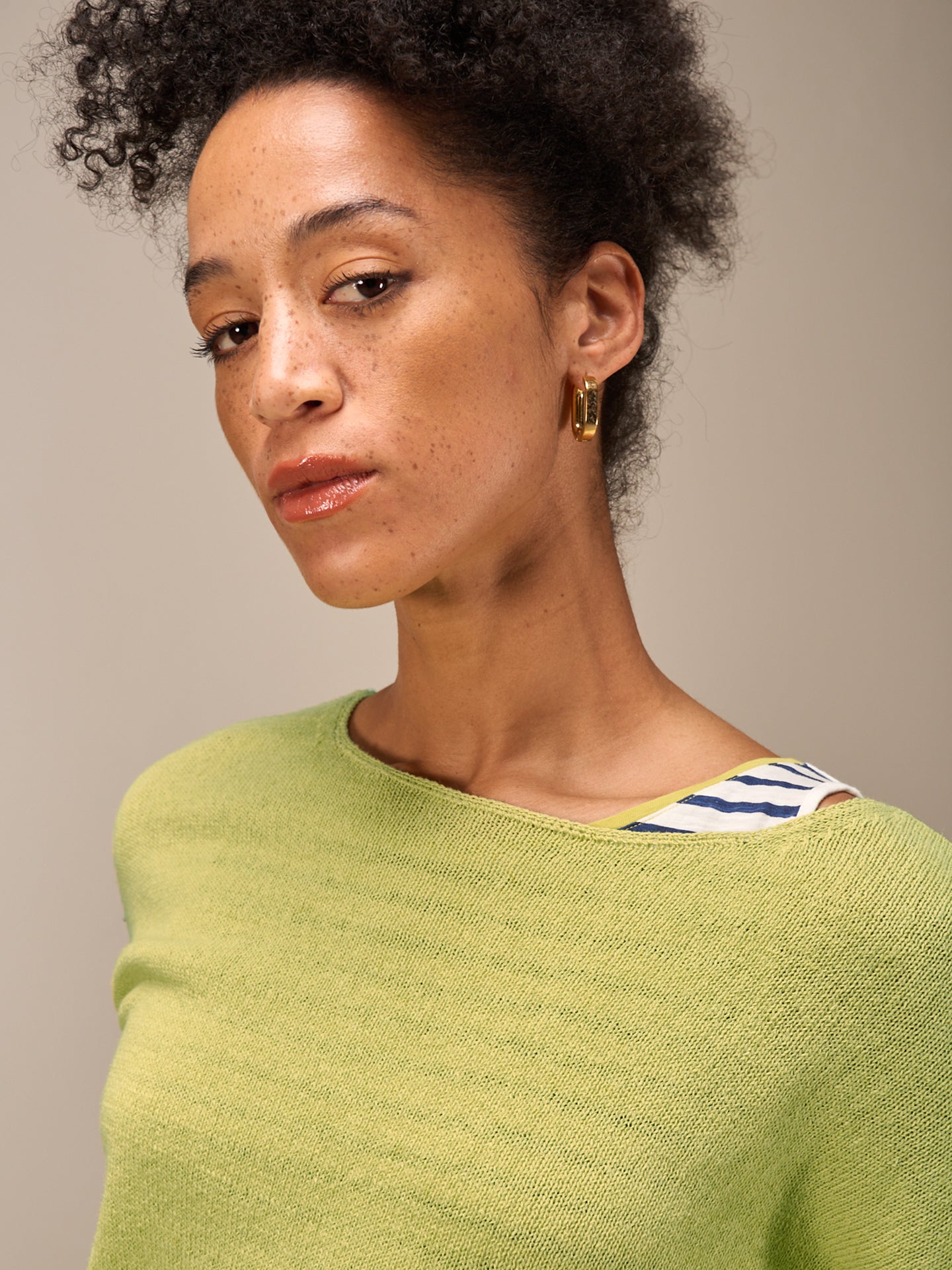 Strickpullover mit Leinen