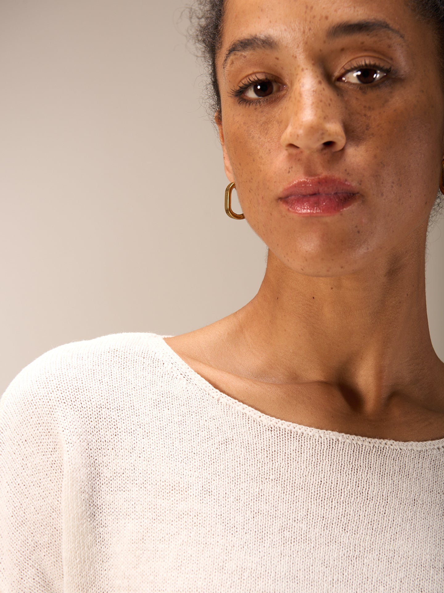 Strickpullover mit Leinen