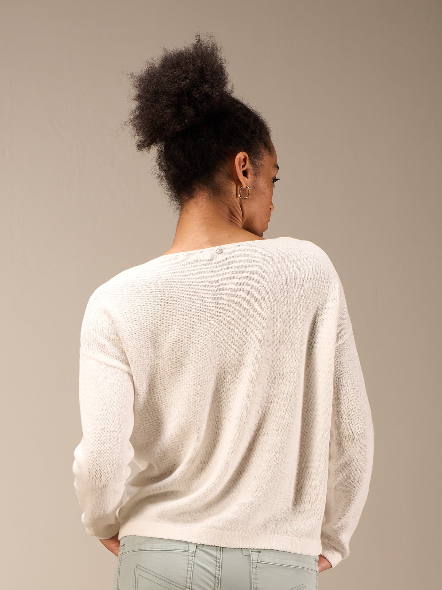 Strickpullover mit Leinen