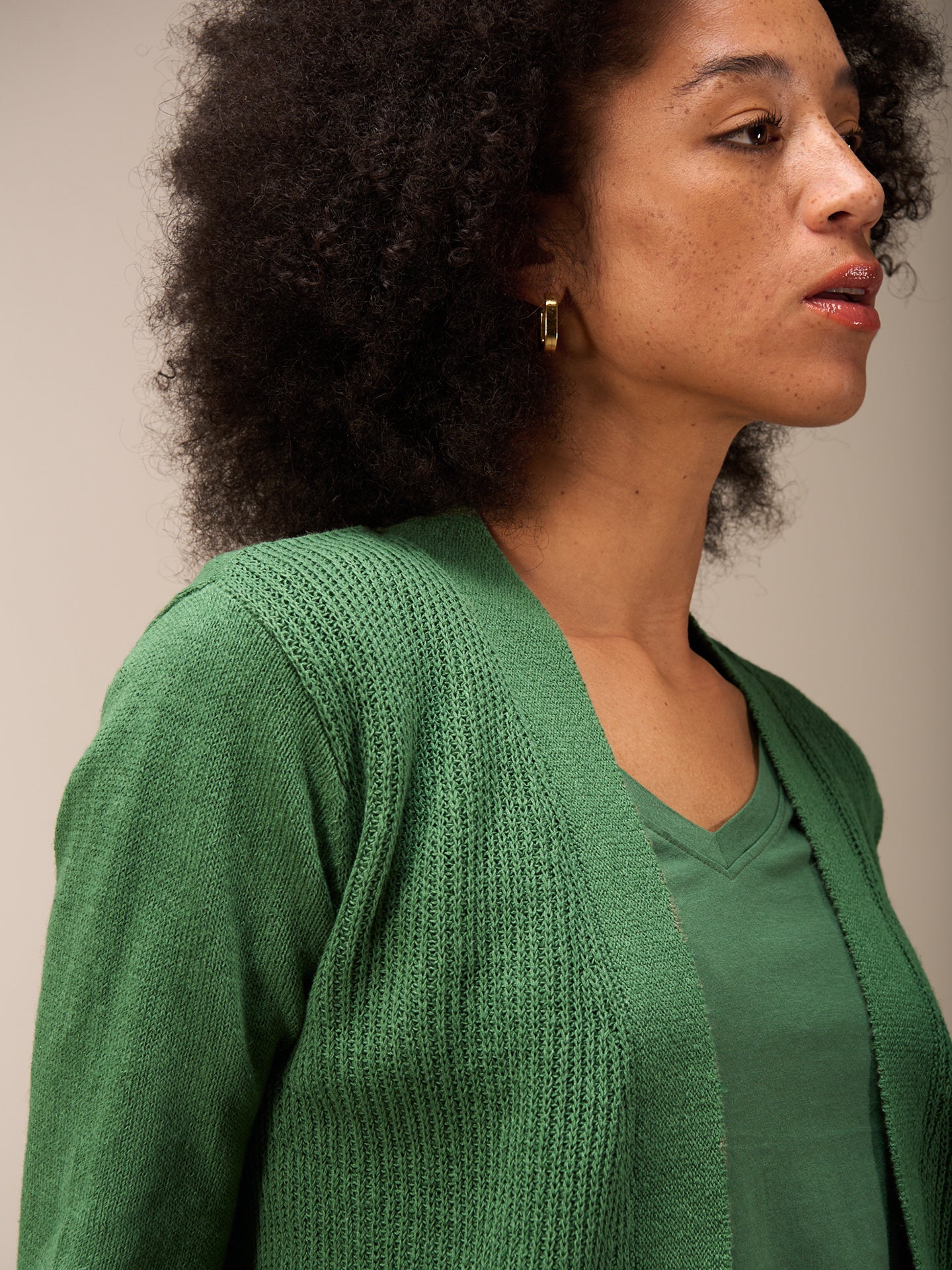 Strickjacke mit Leinen