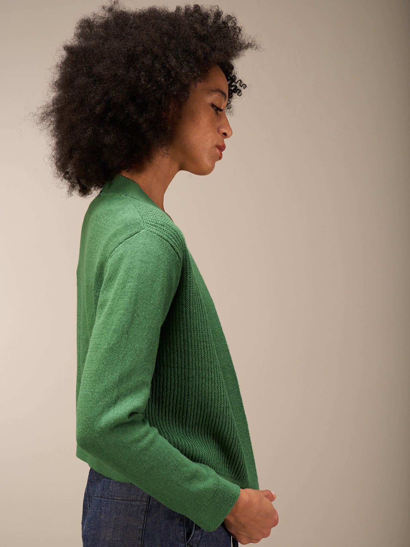 Strickjacke mit Leinen