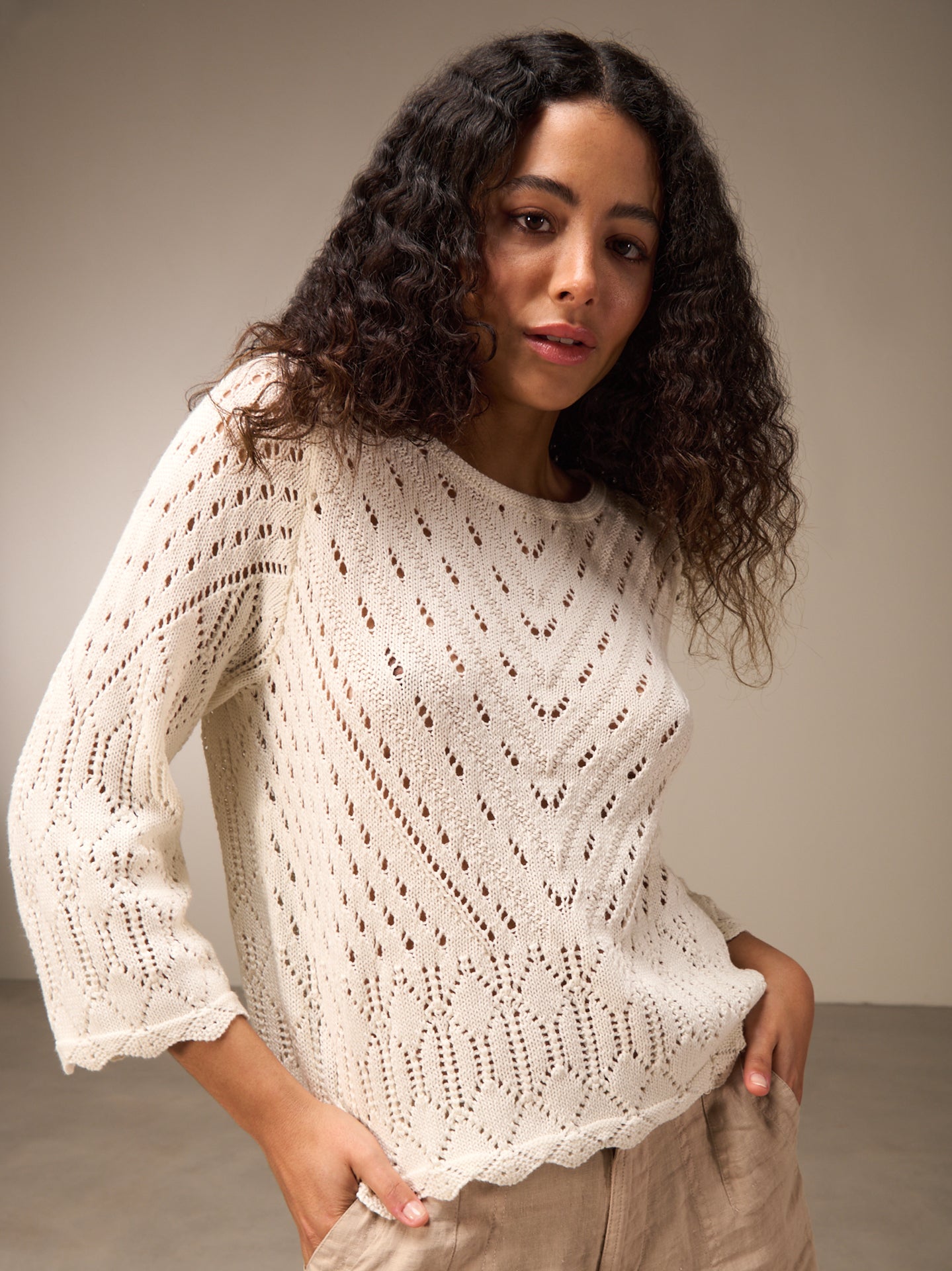 Pullover locker gestrickt