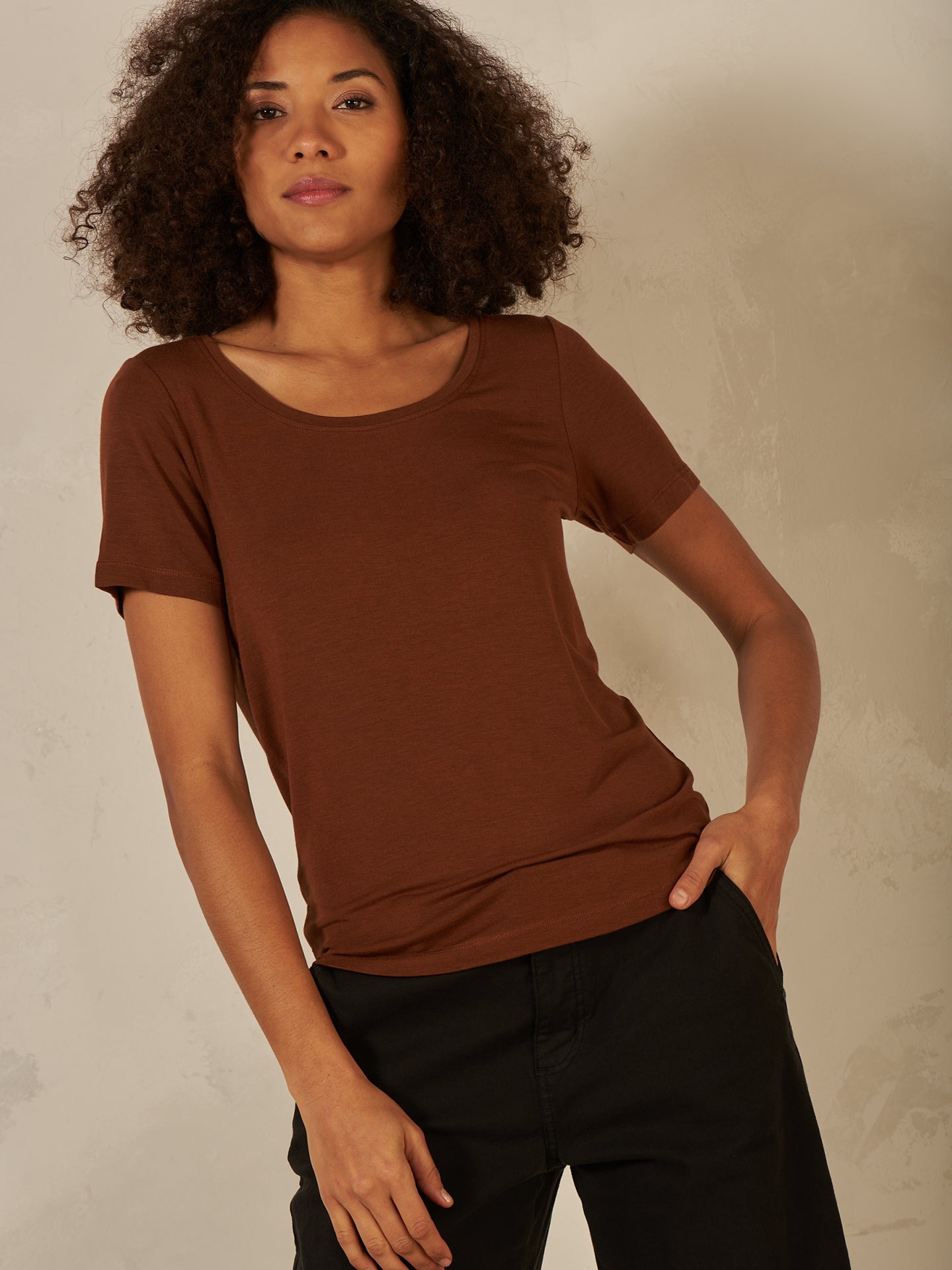 Shirt mit Rundhals