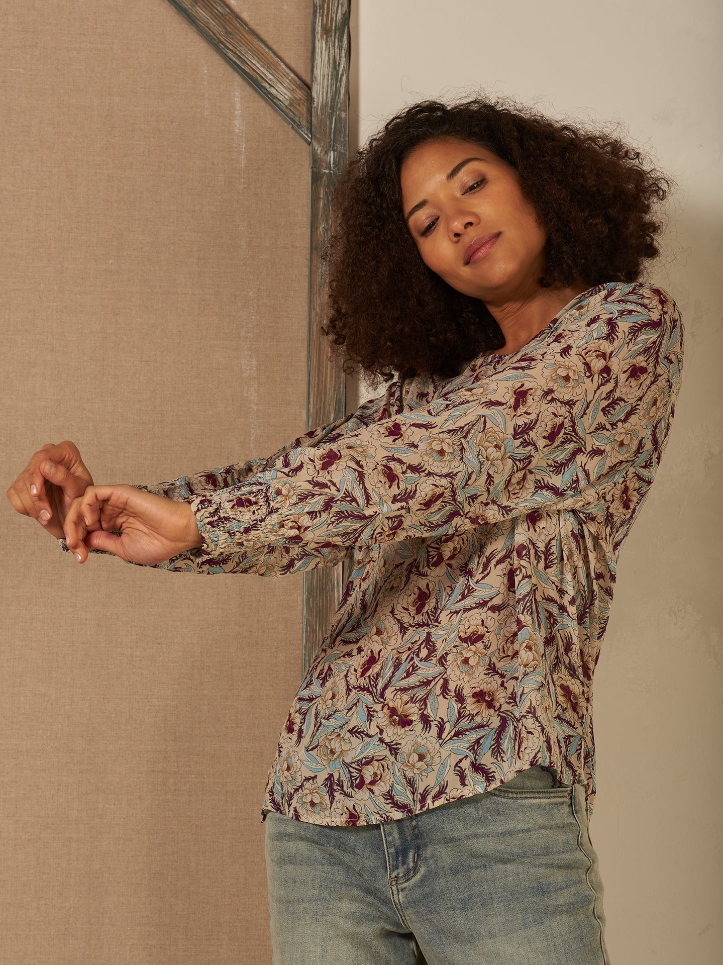 Bluse mit Druck