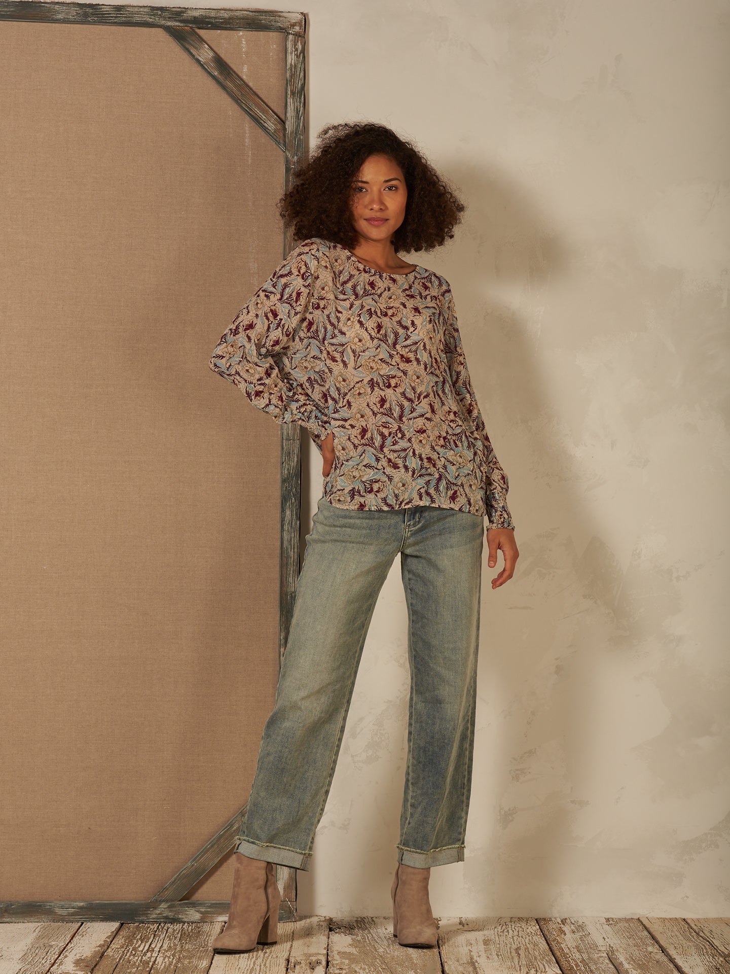 Bluse mit Druck
