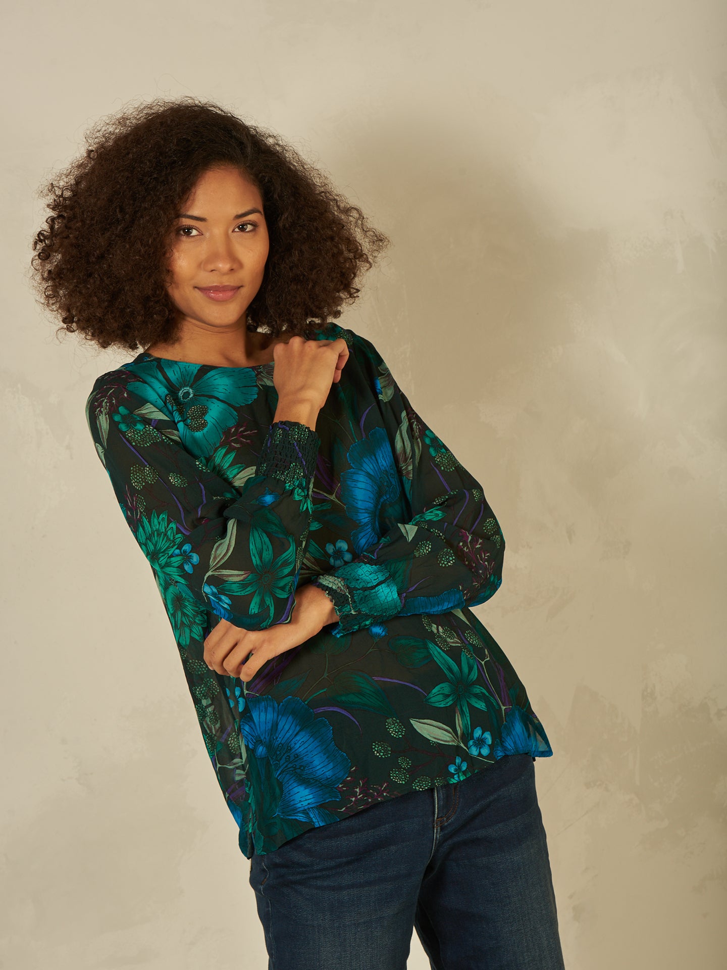 Bluse mit Druck