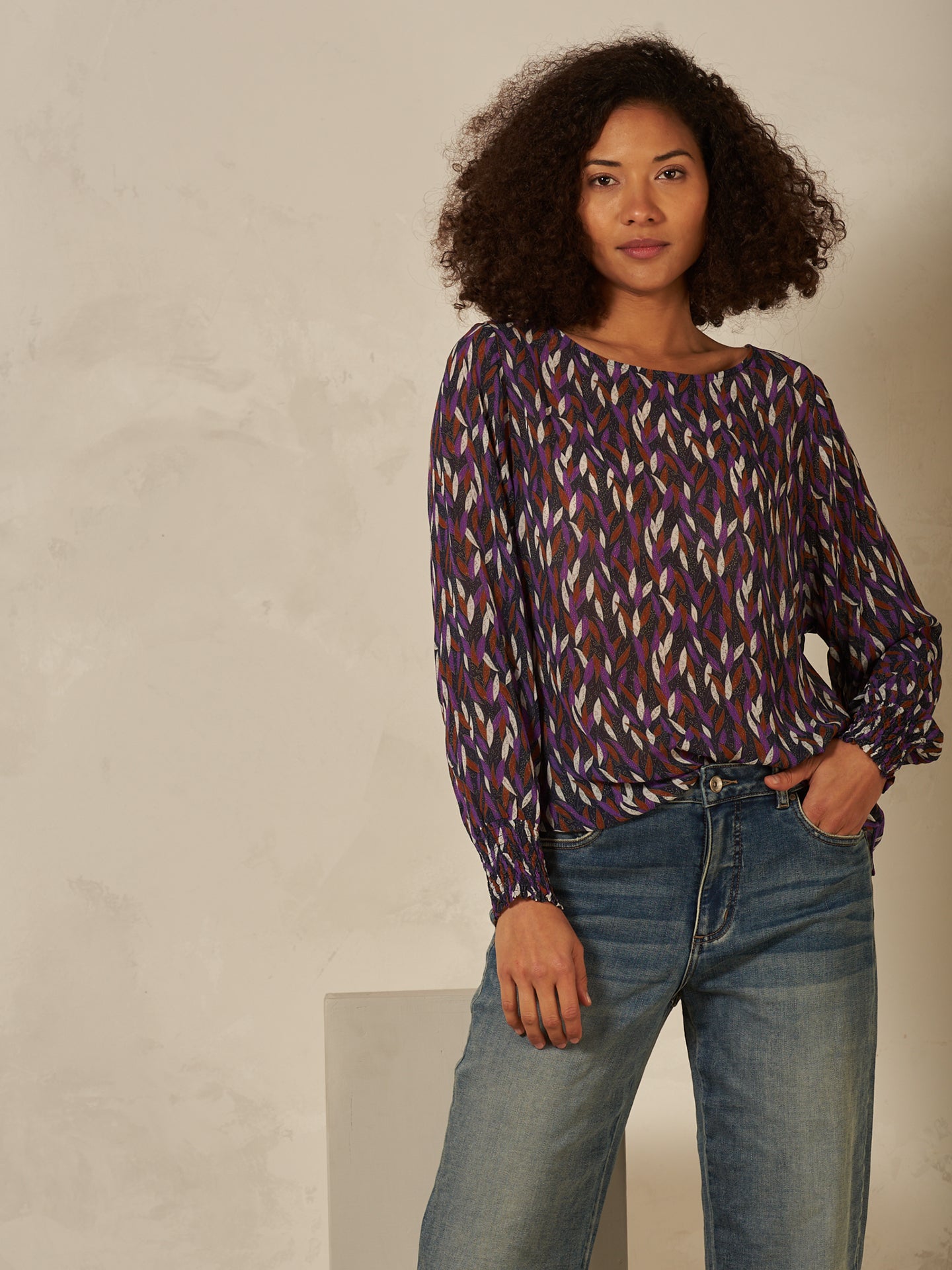 Bluse mit Druck