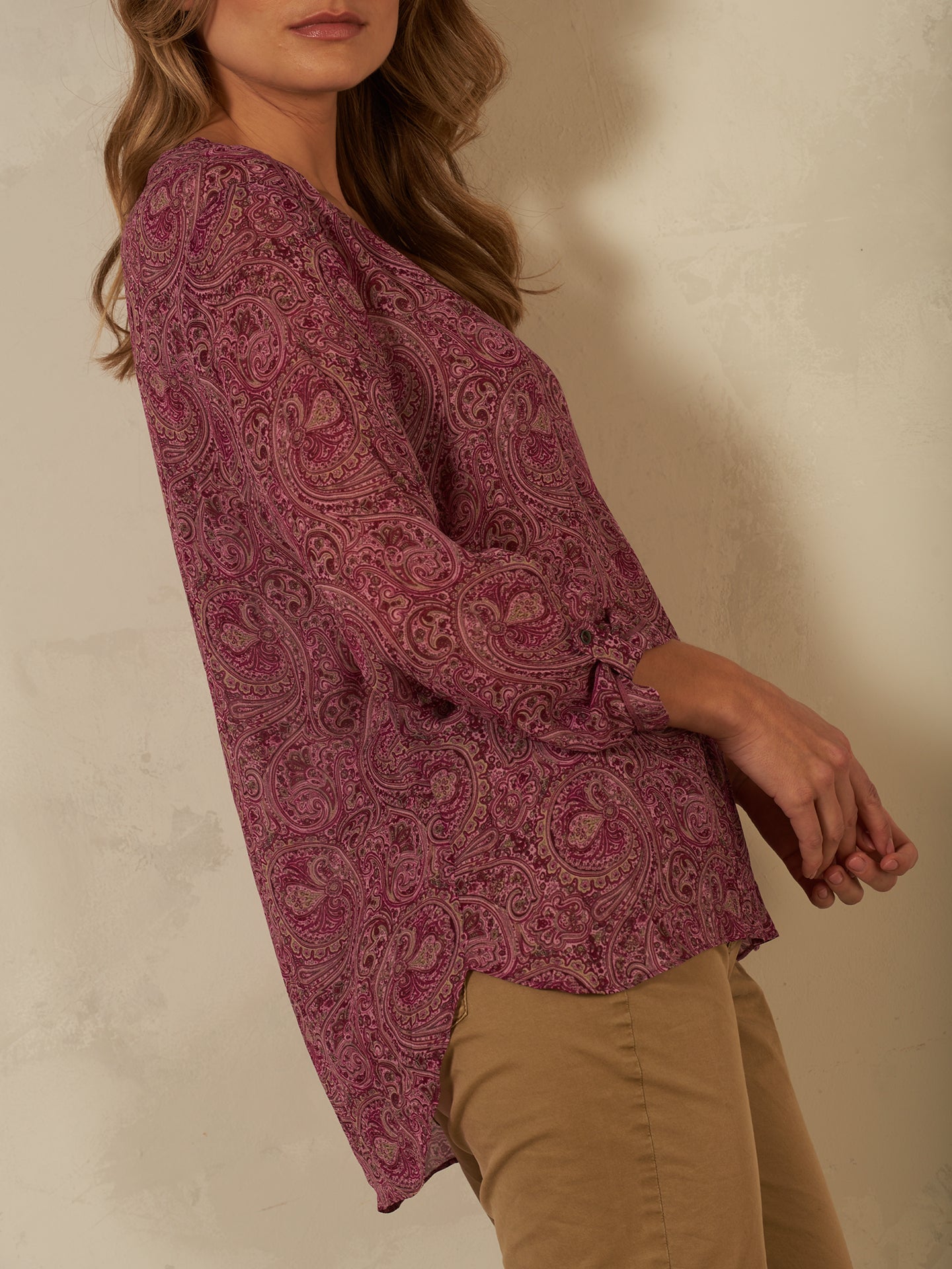Bluse mit V-Ausschnitt