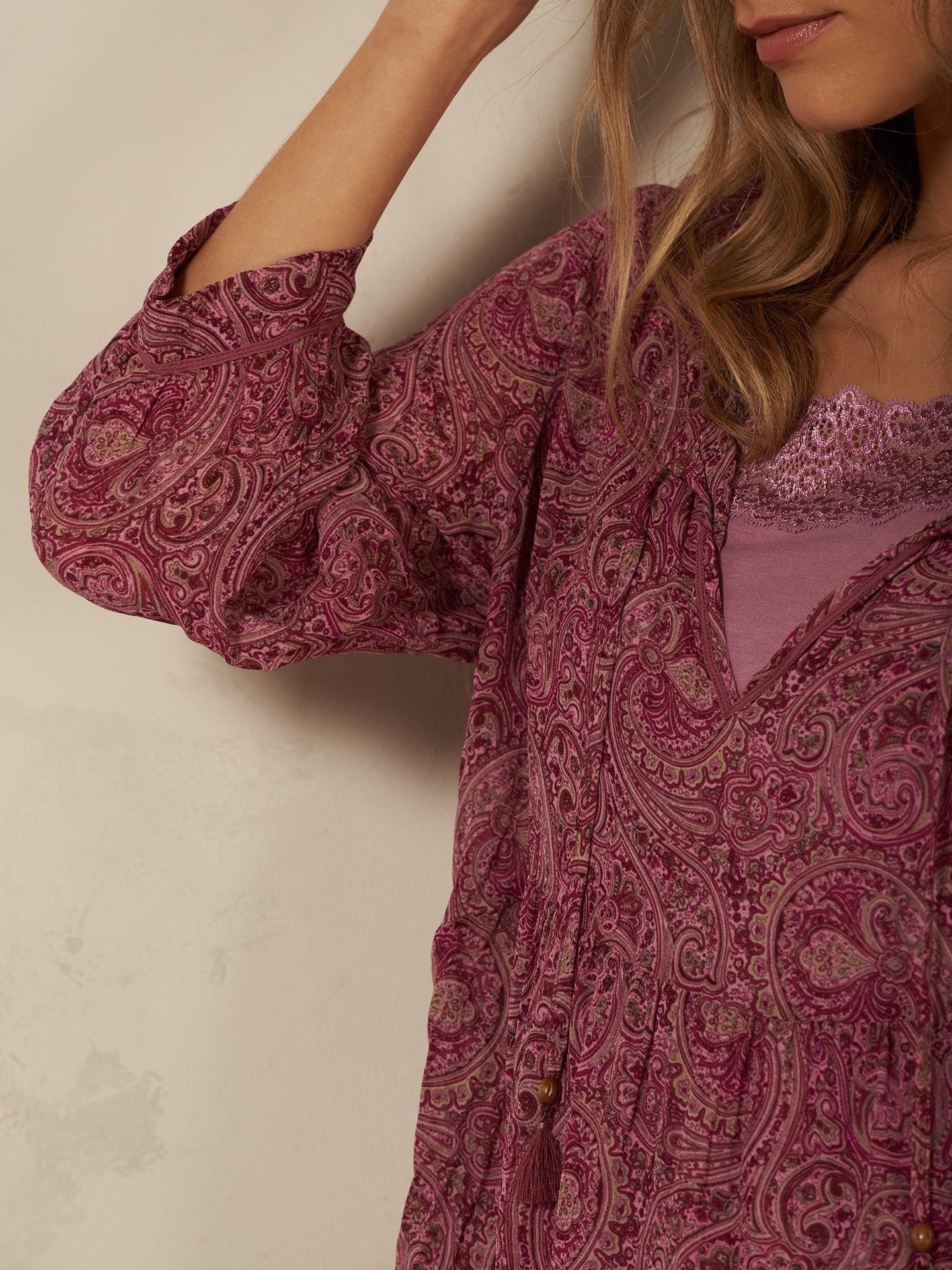 Bluse mit V-Ausschnitt