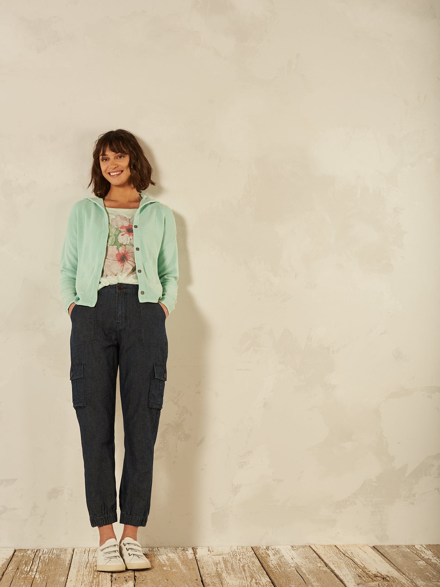 Strickjacke mit Kapuze