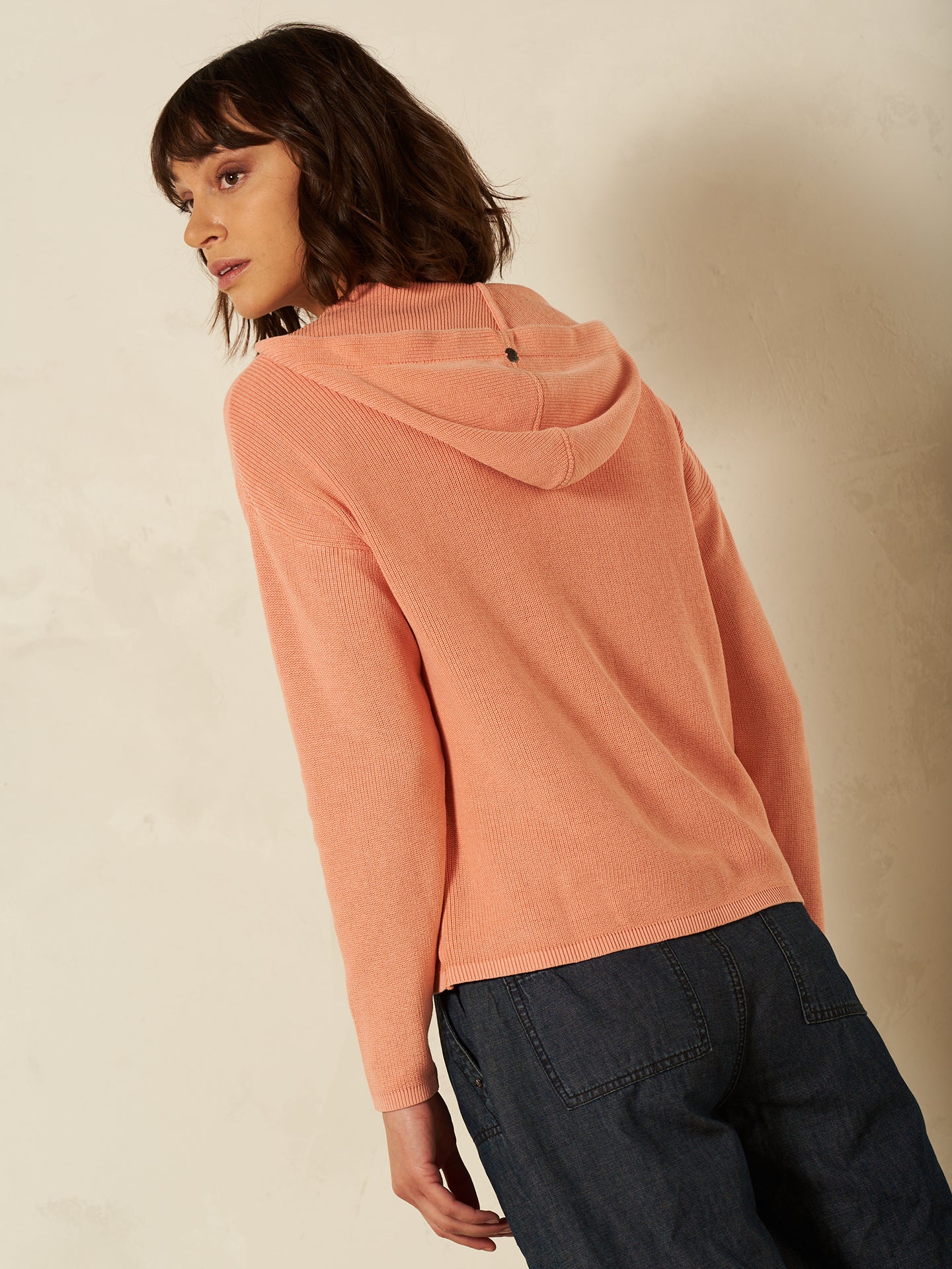 Strickjacke mit Kapuze