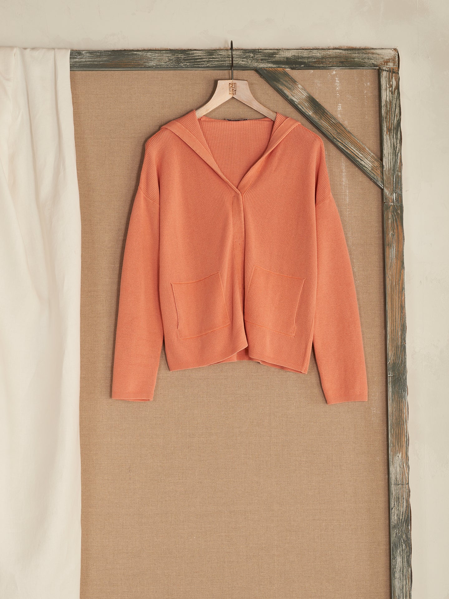 Strickjacke mit Kapuze