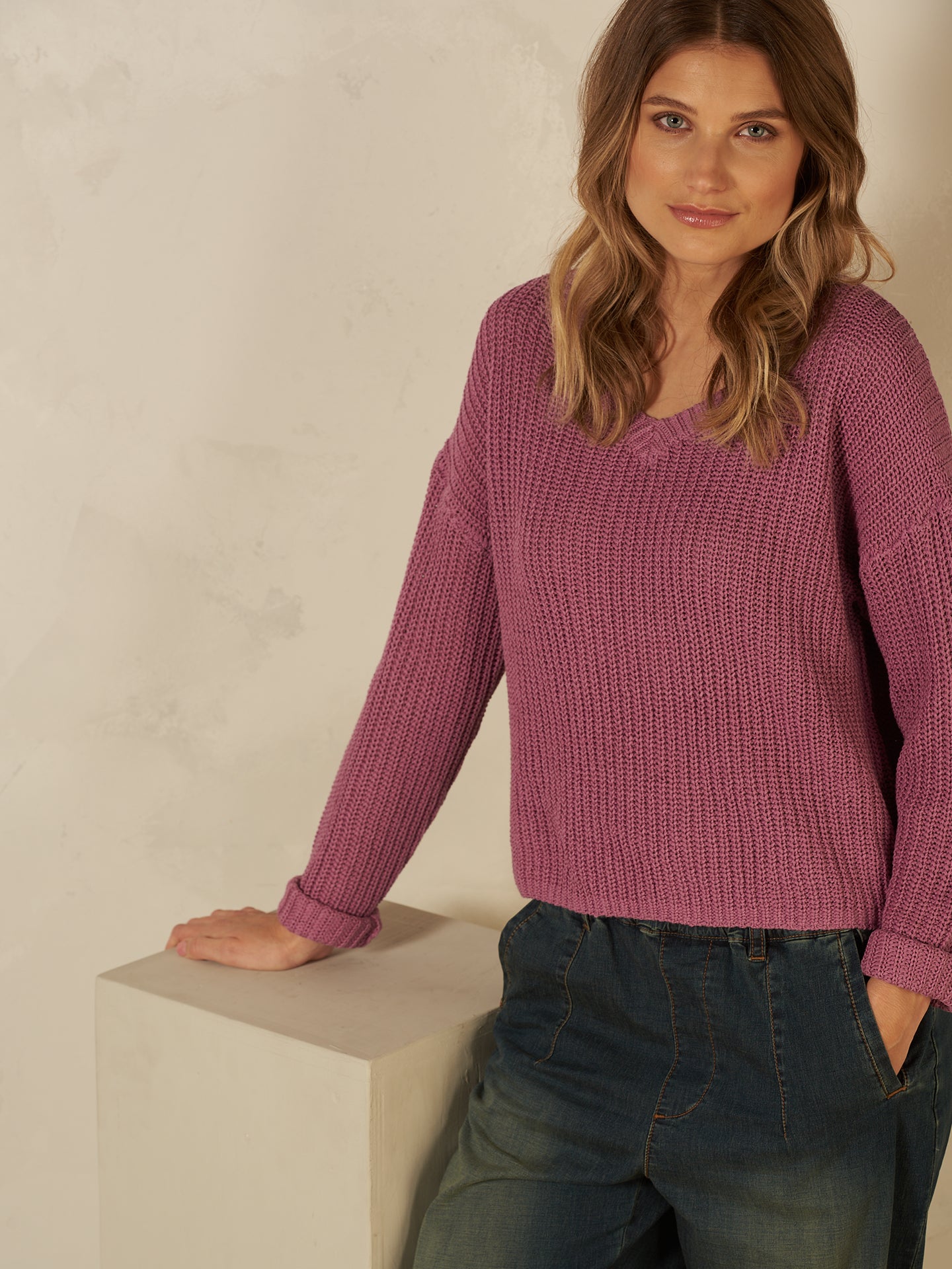 Maglione con scollo a V