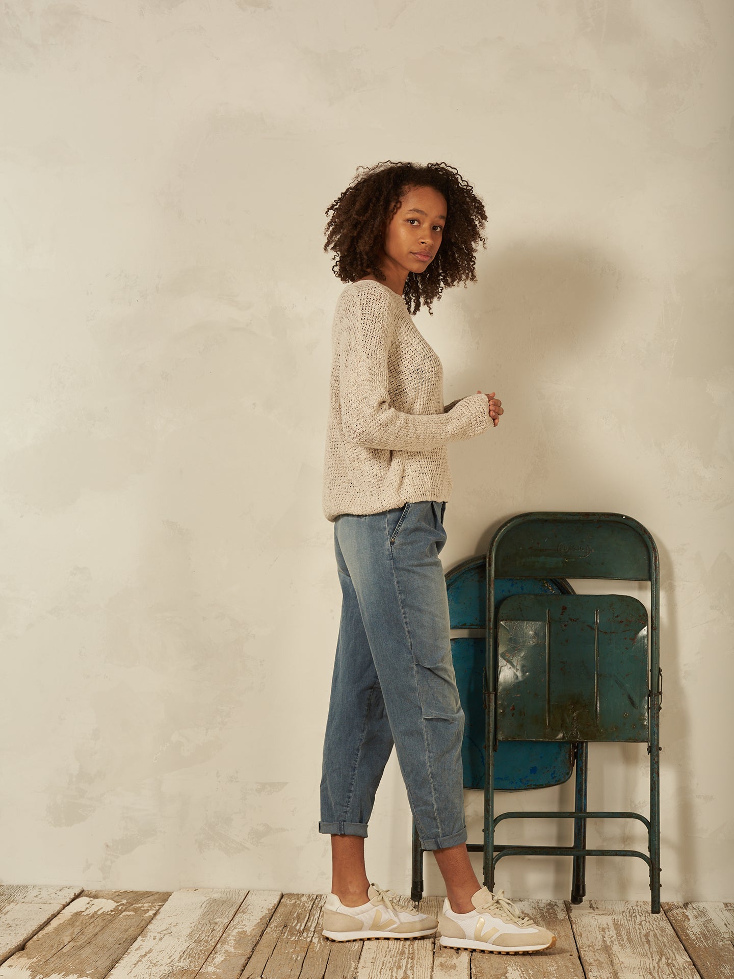 Maglione con scollo rotondo