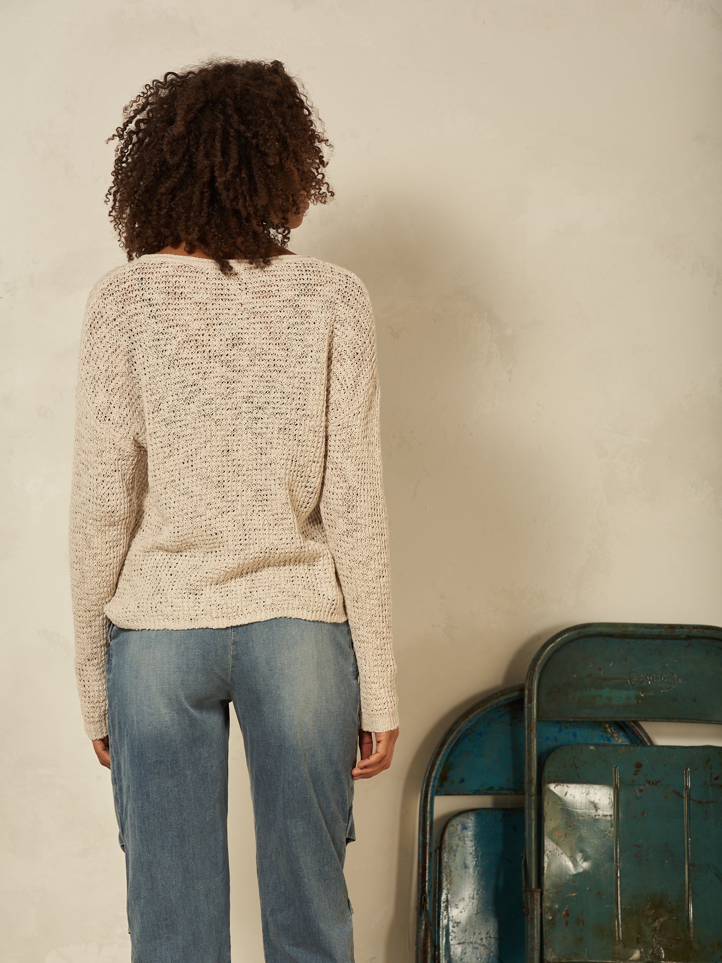 Maglione con scollo rotondo