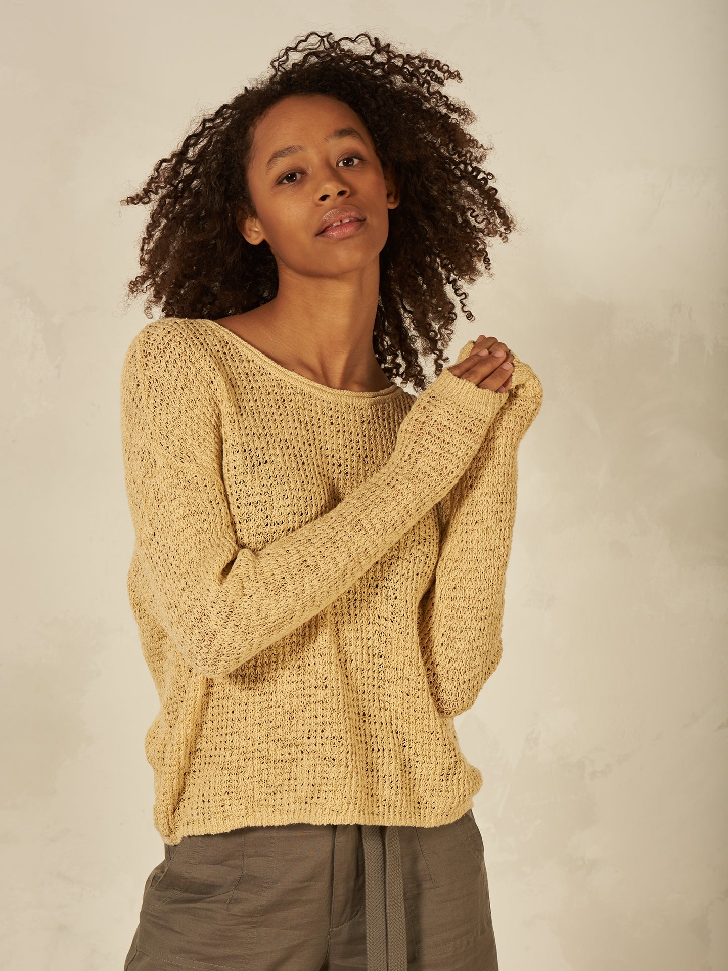 Maglione con scollo rotondo