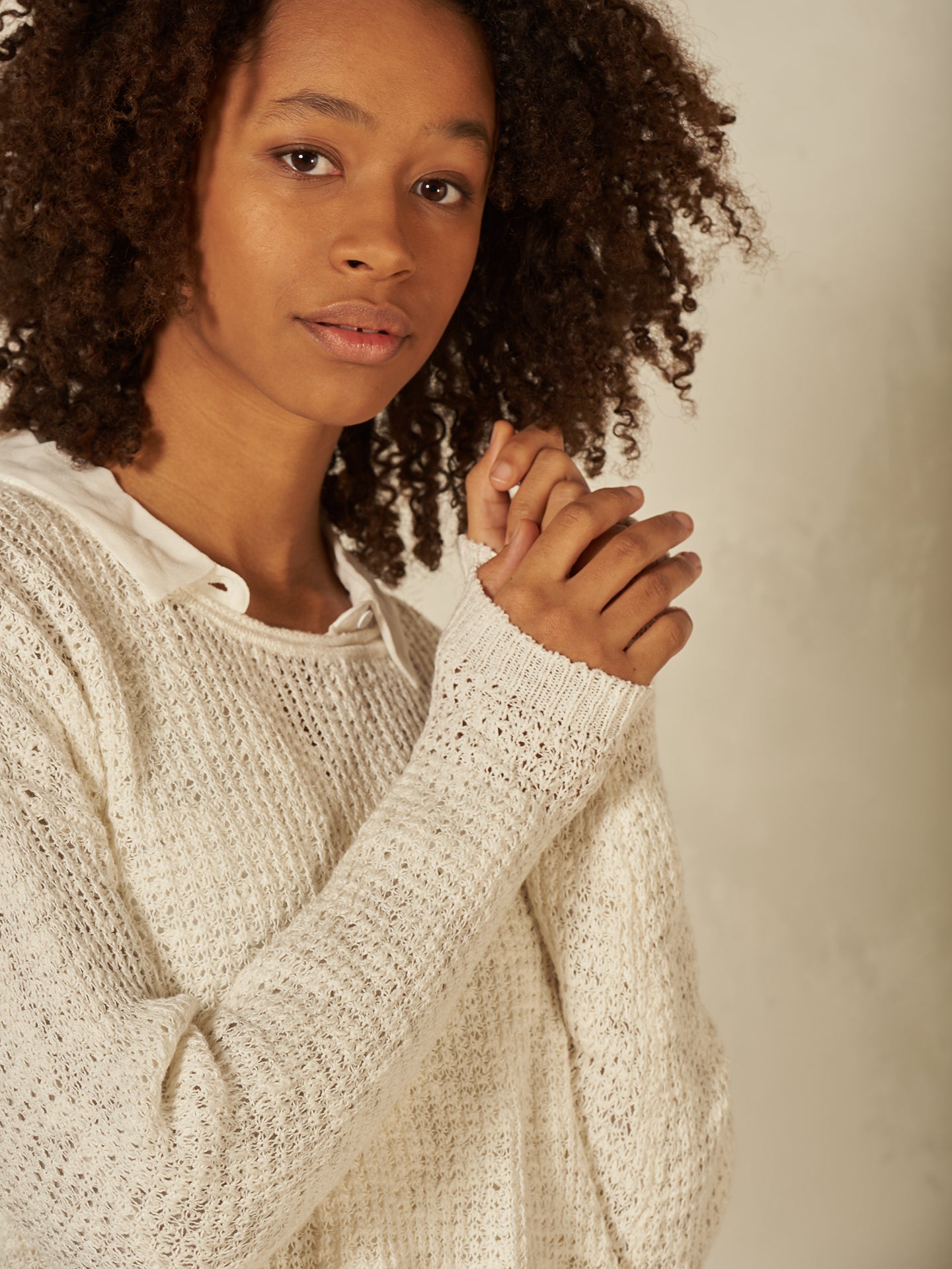 Maglione con scollo rotondo