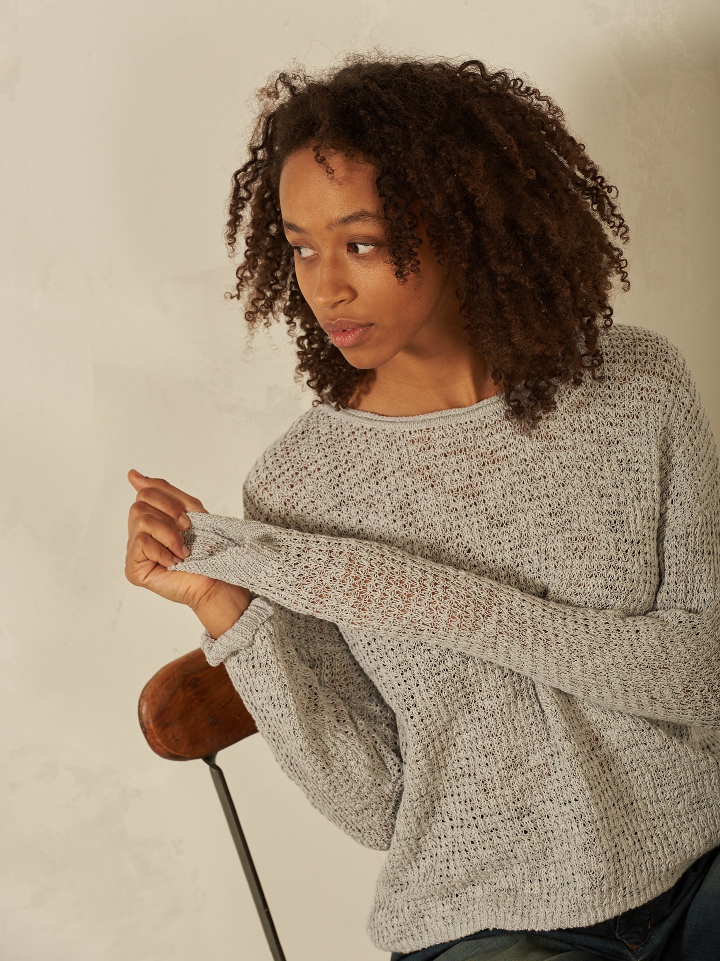 Maglione con scollo rotondo