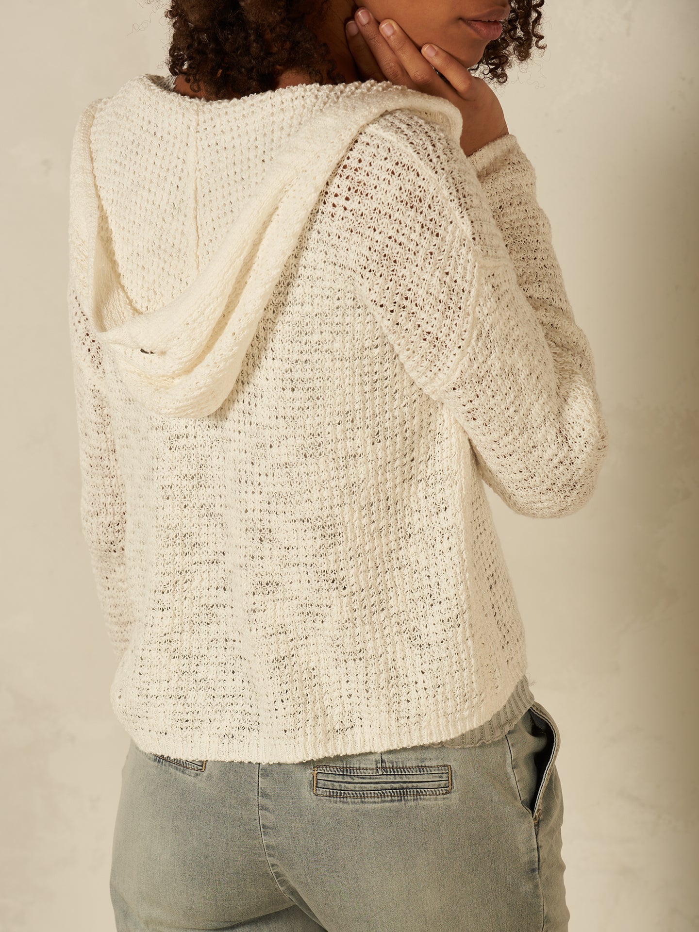 Strickjacke mit Kapuze