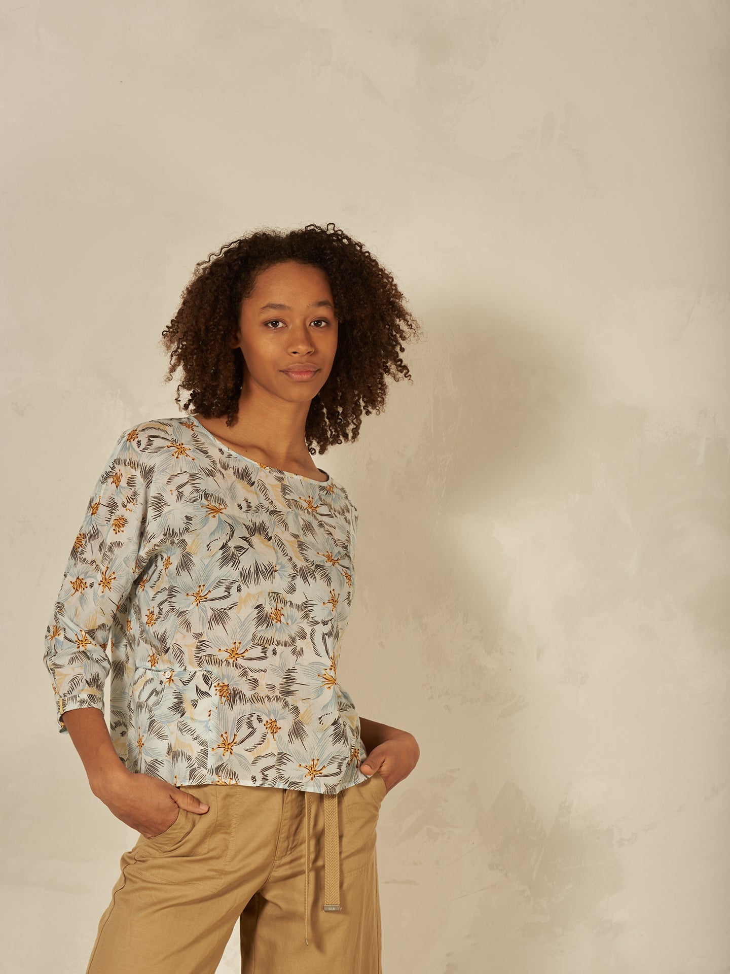 Bluse mit Druck