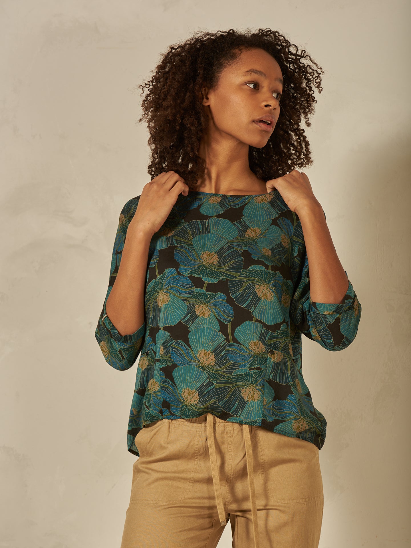 Bluse mit Druck