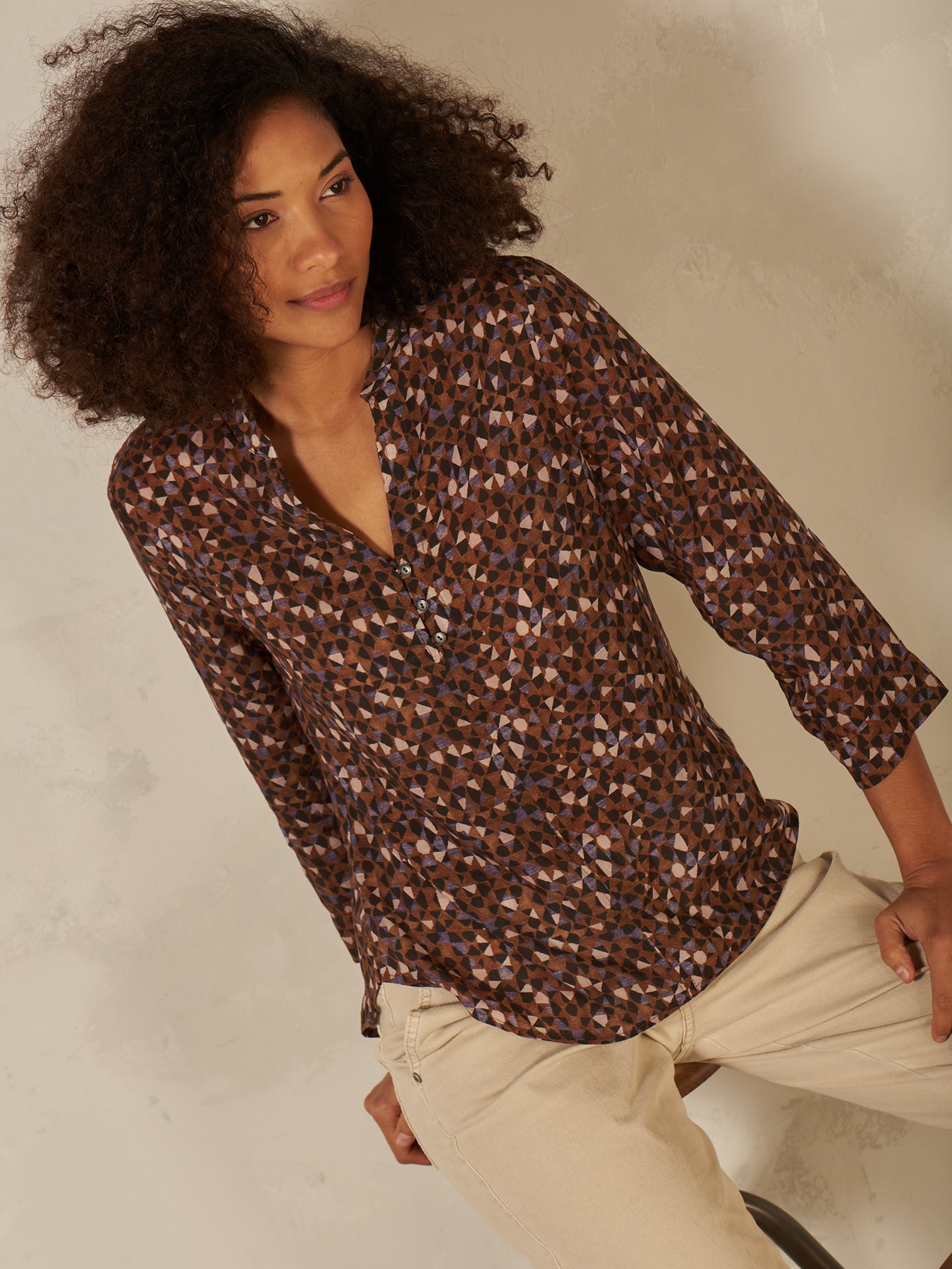 Blusa a maniche lunghe
