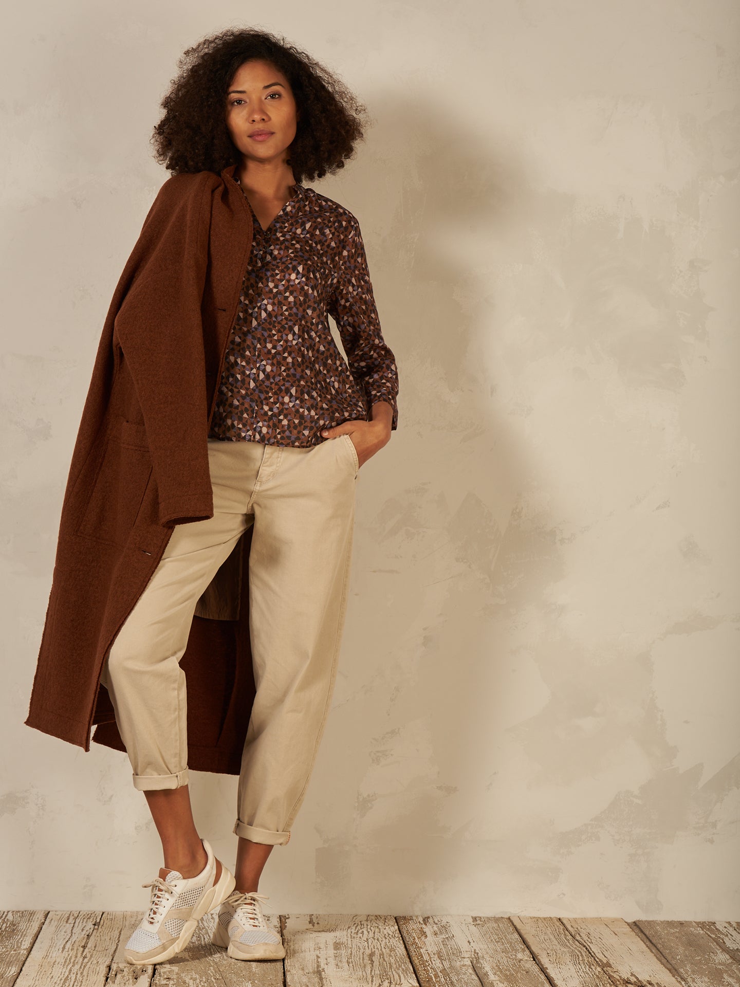 Blusa a maniche lunghe