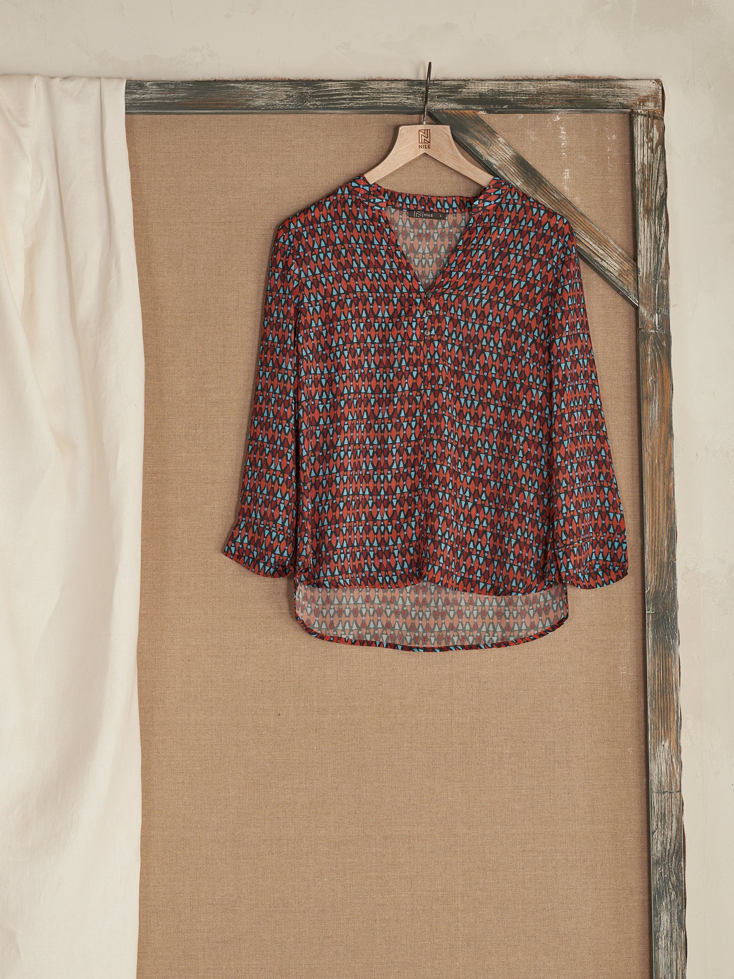 Blusa a maniche lunghe
