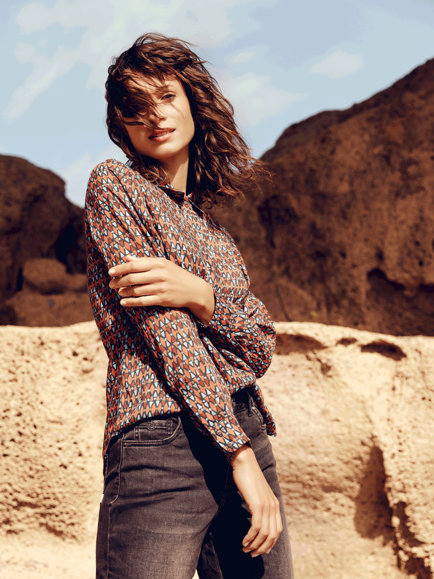 Bluse mit Knopfleiste