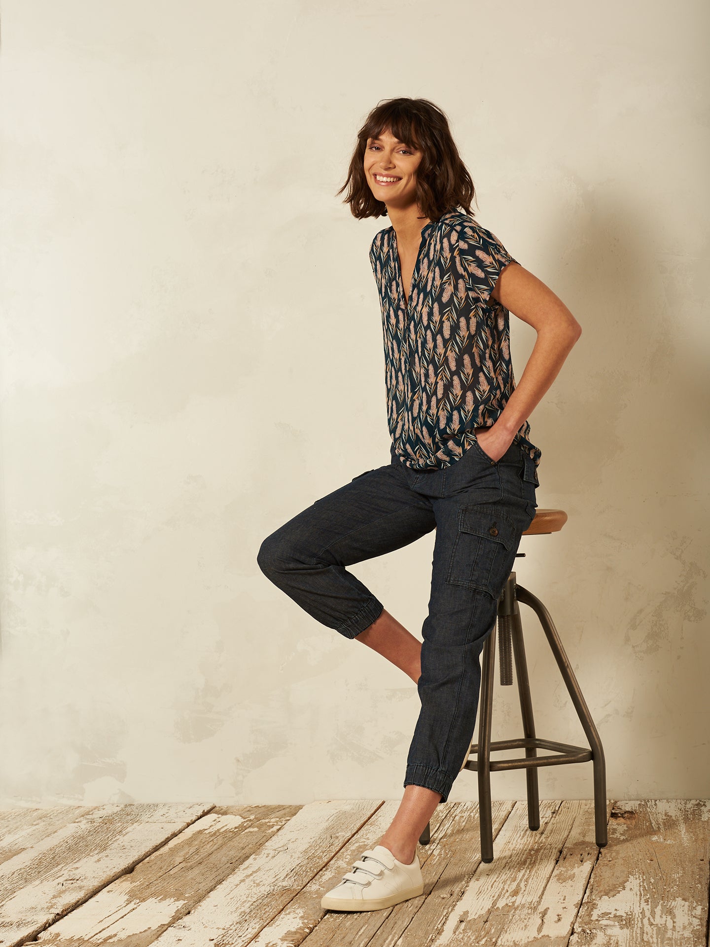 Bluse mit Druck