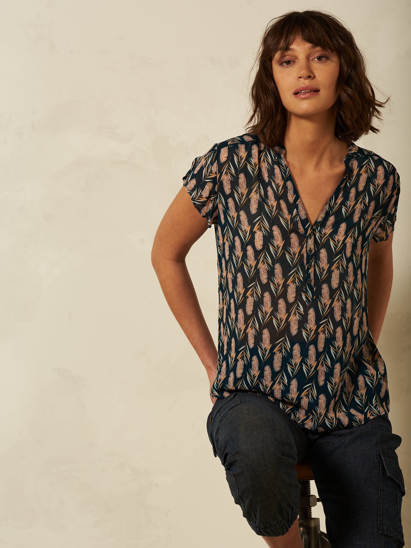 Bluse mit Druck