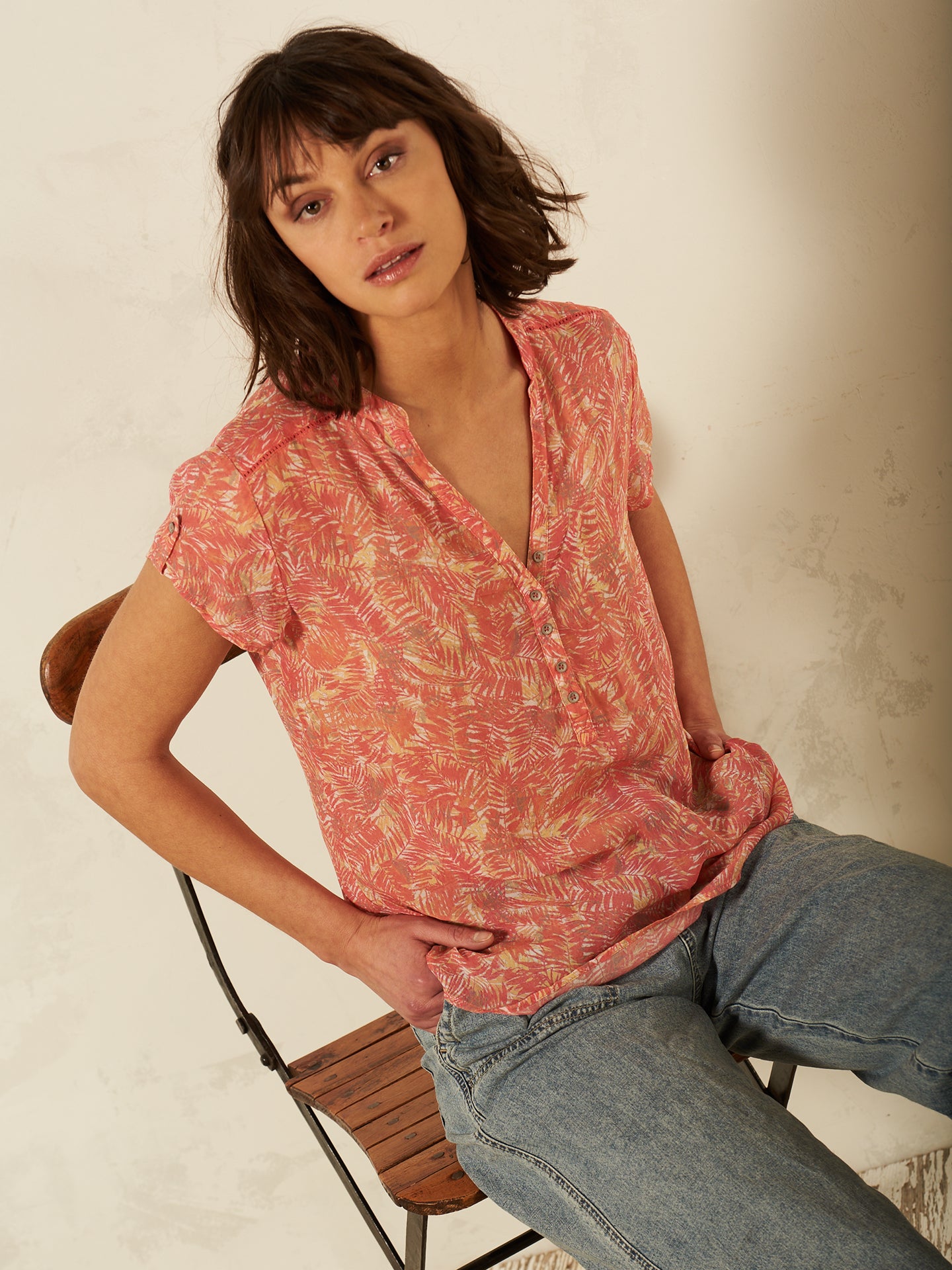 Bluse mit Druck