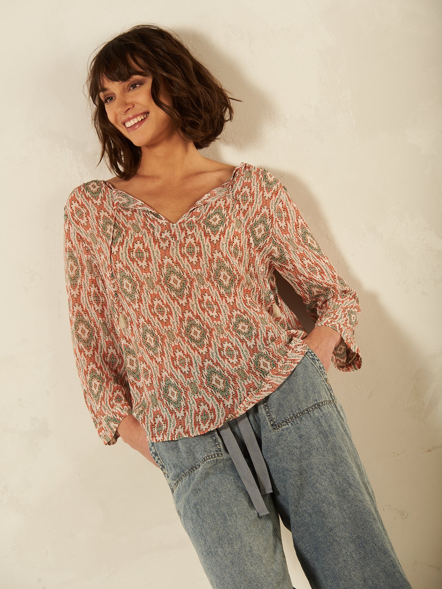 Blusa con stampa