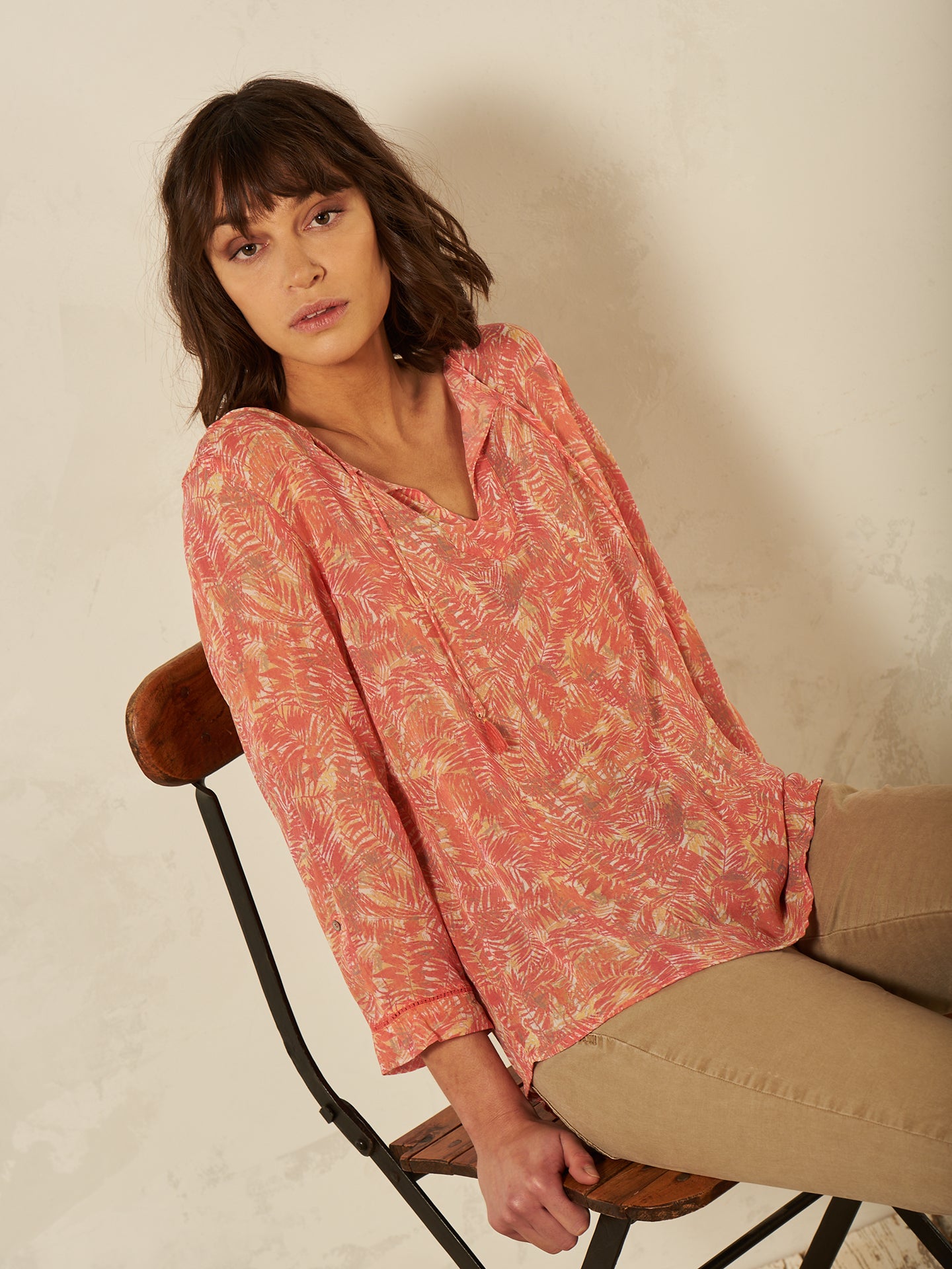 Blusa con stampa