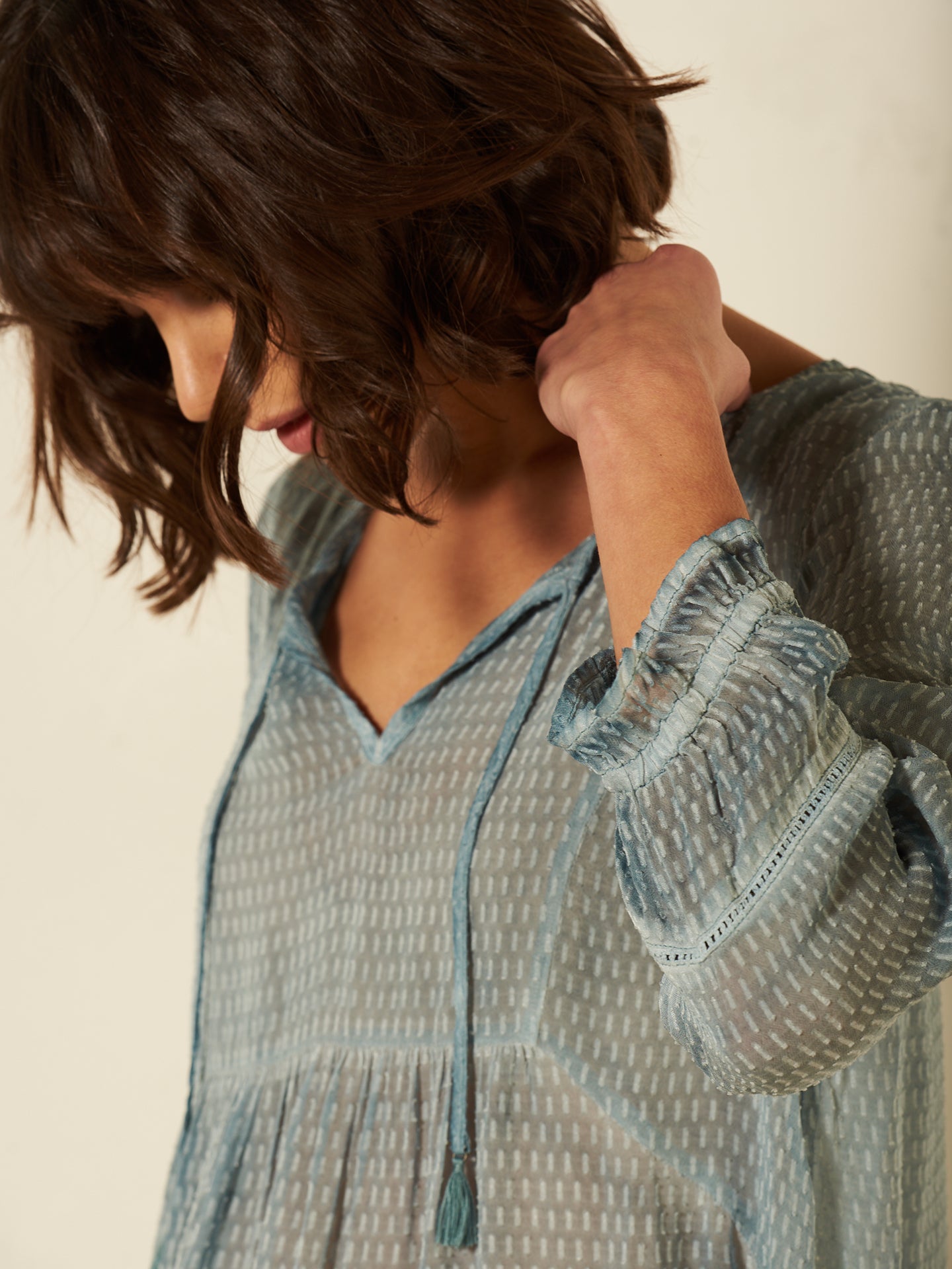 Bluse mit Häkeldetail