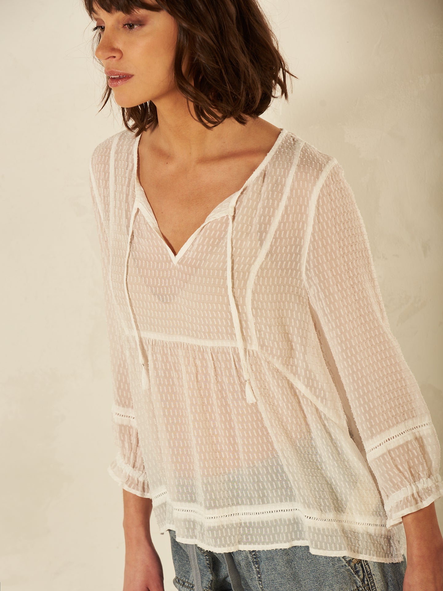 Bluse mit Häkeldetail