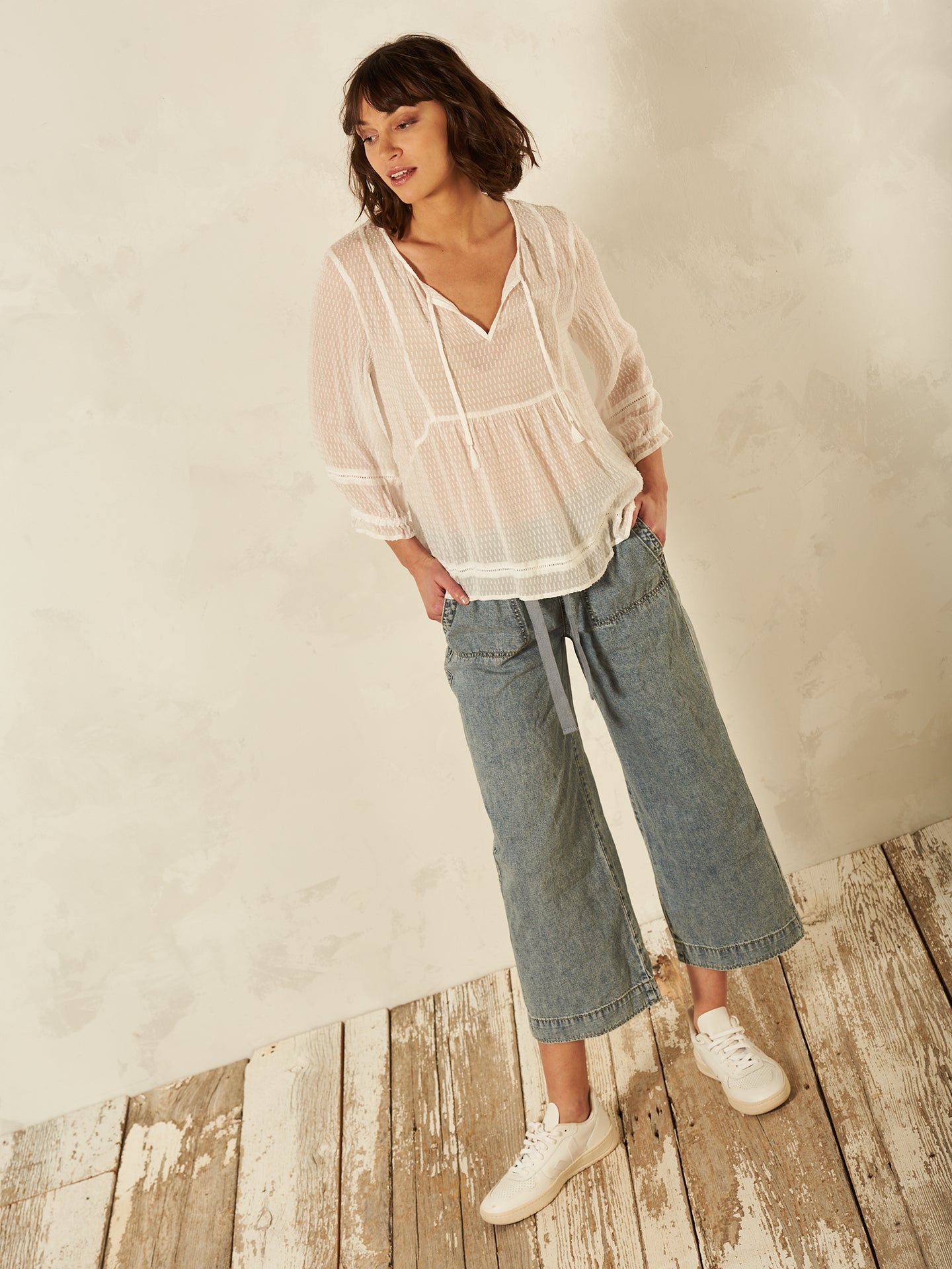 Bluse mit Häkeldetail
