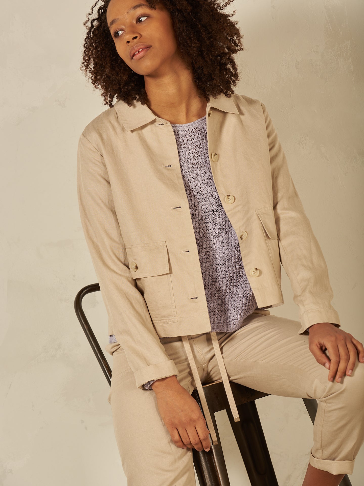 Jacke mit Hemdkragen