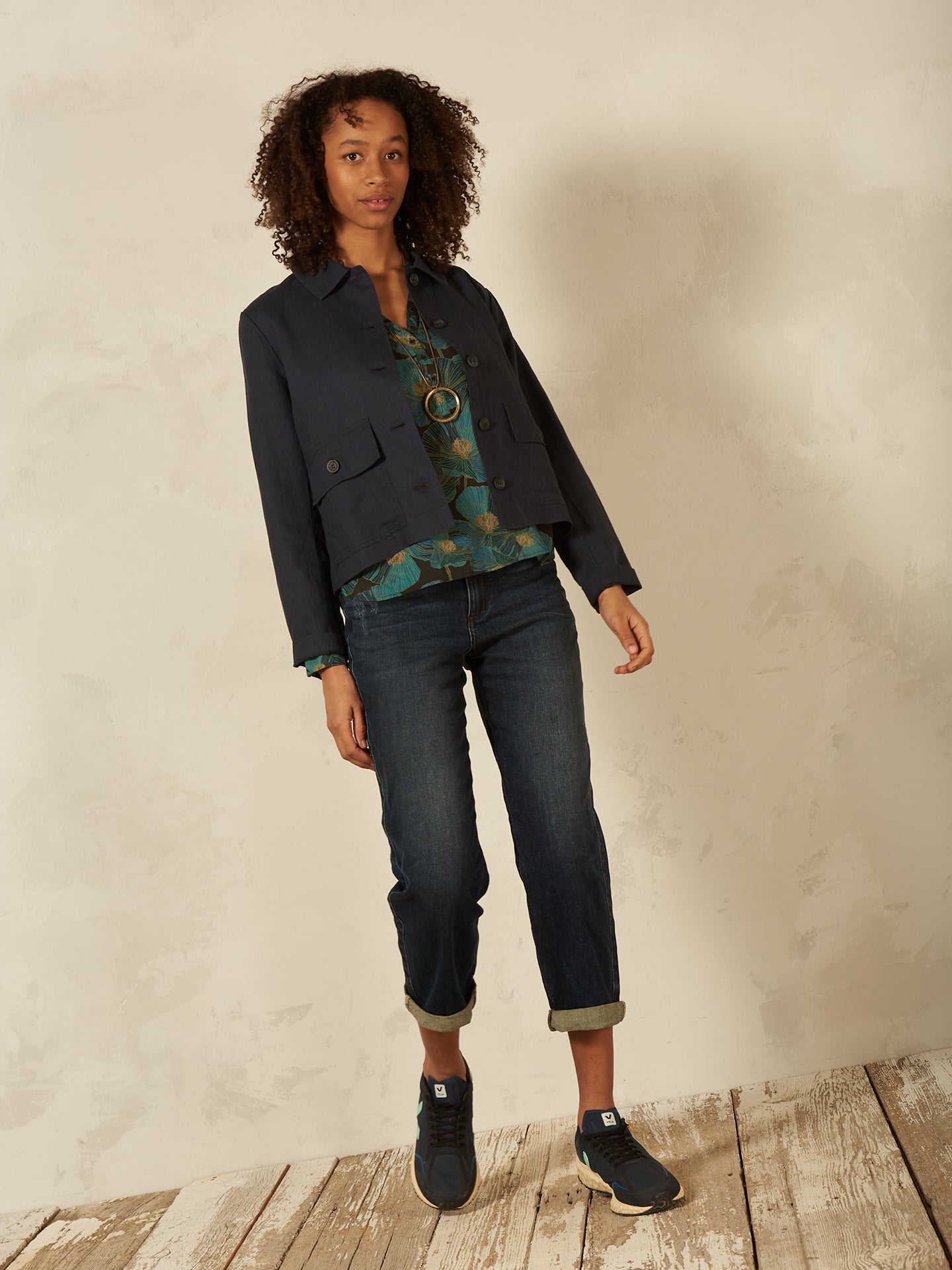 Jacke mit Hemdkragen