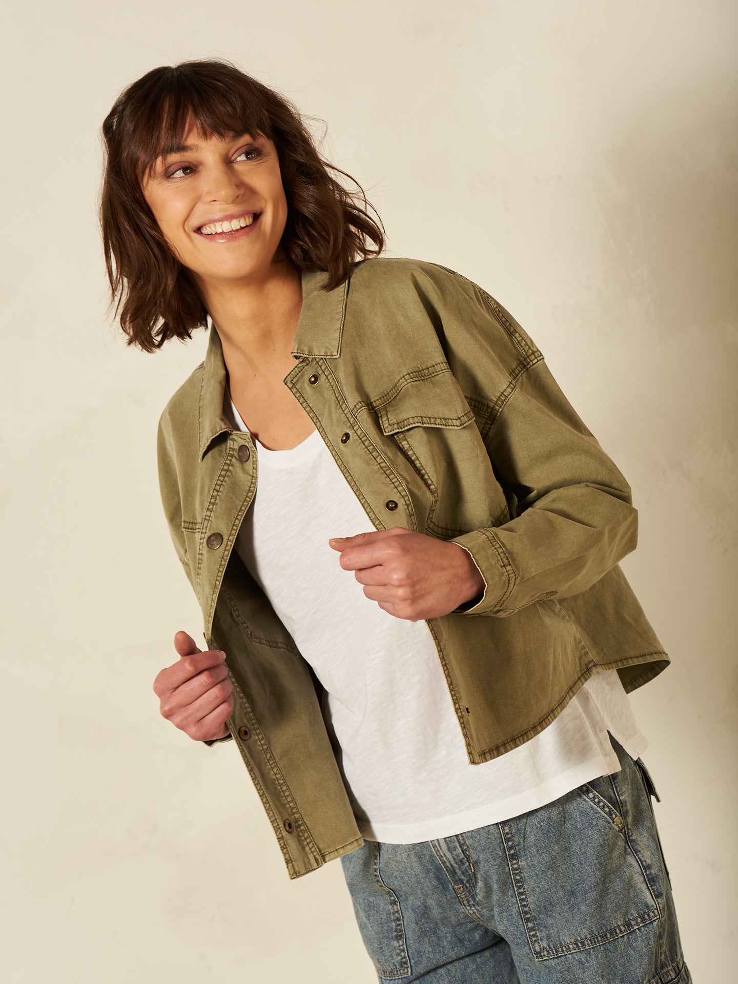 Jacke mit Hemdkragen