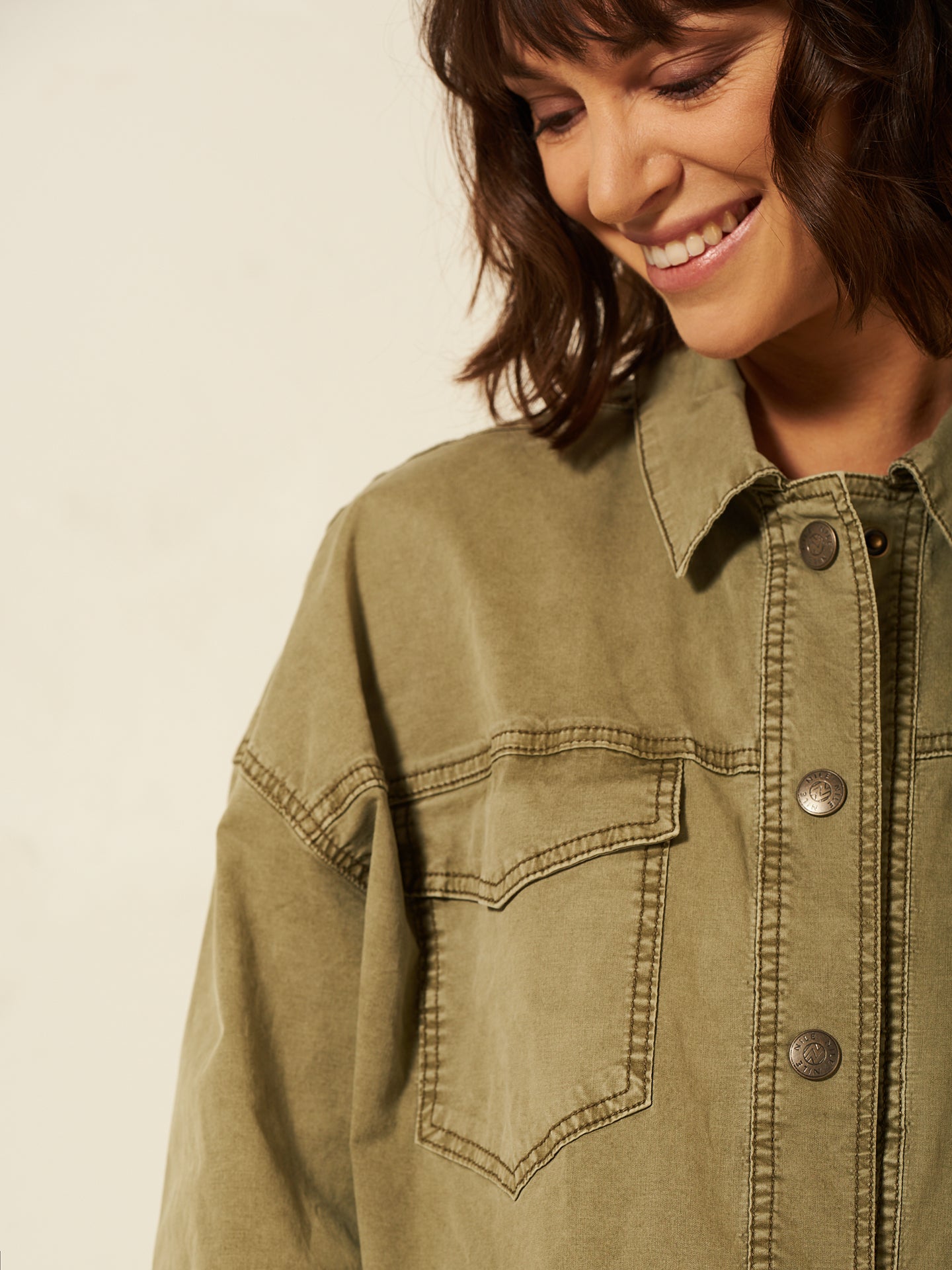 Jacke mit Hemdkragen