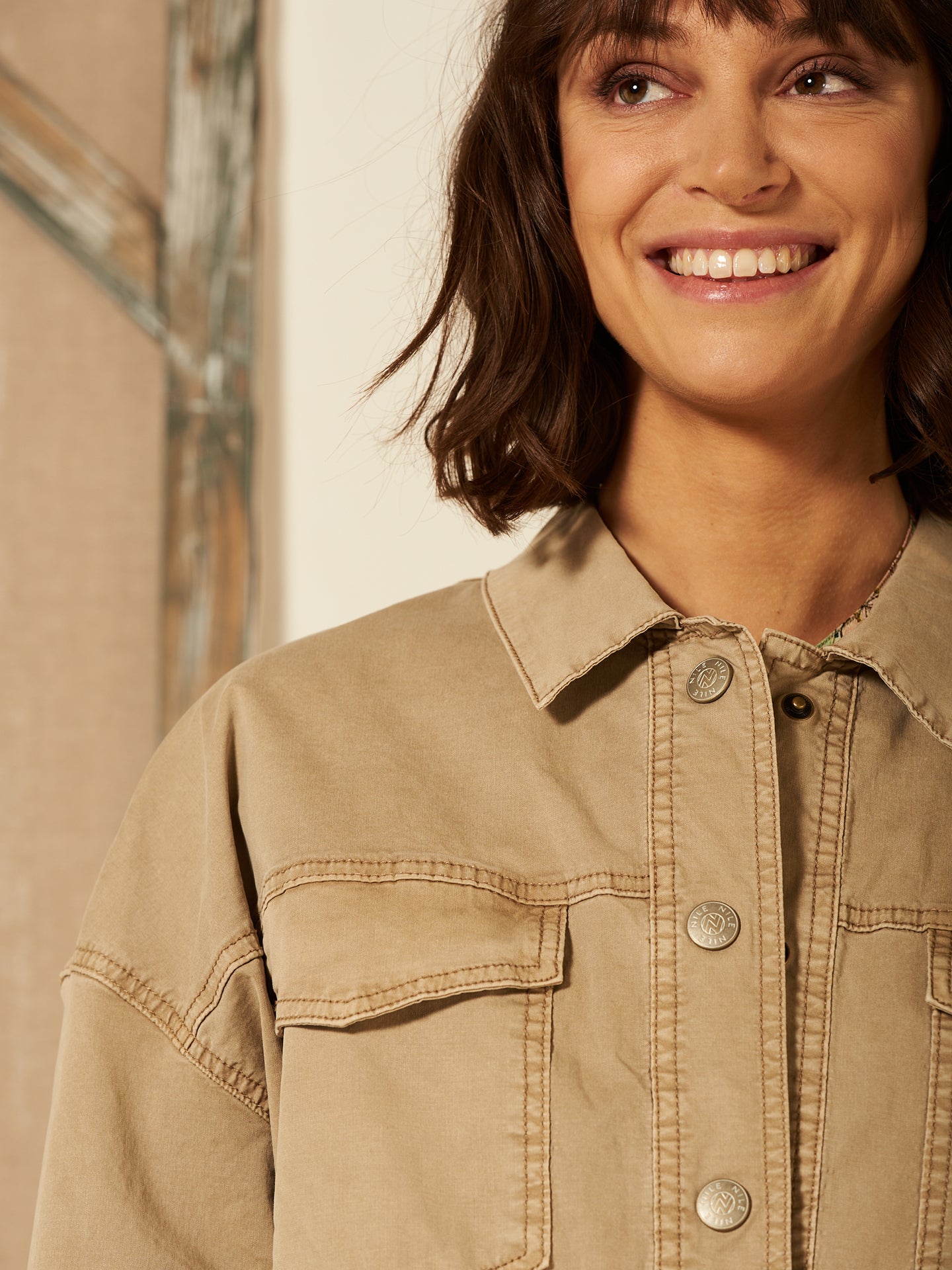 Jacke mit Hemdkragen