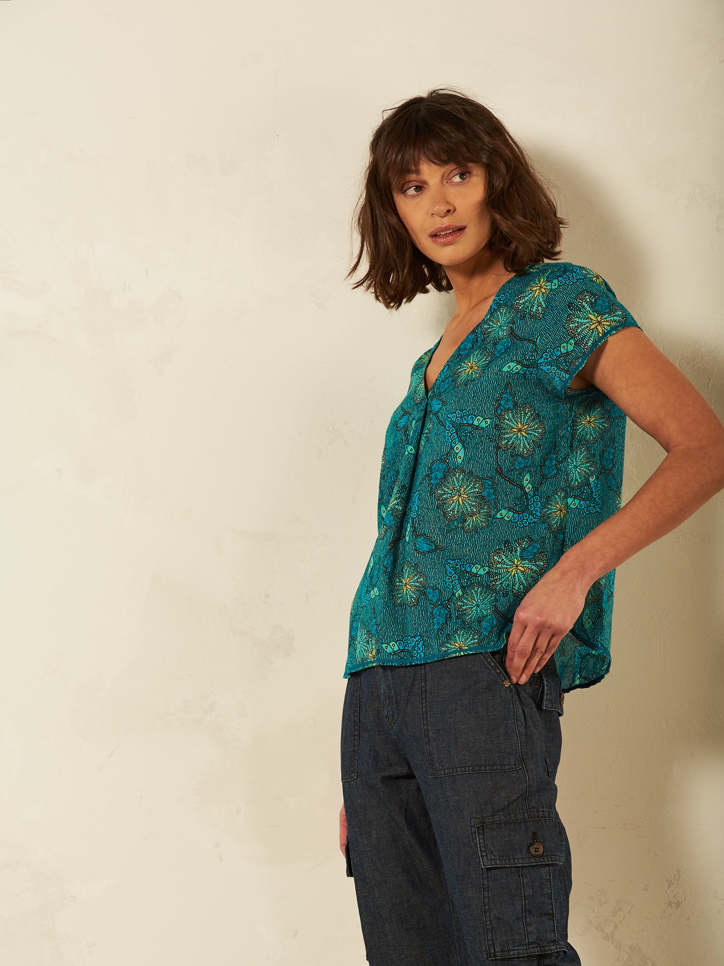 Bluse mit Druck