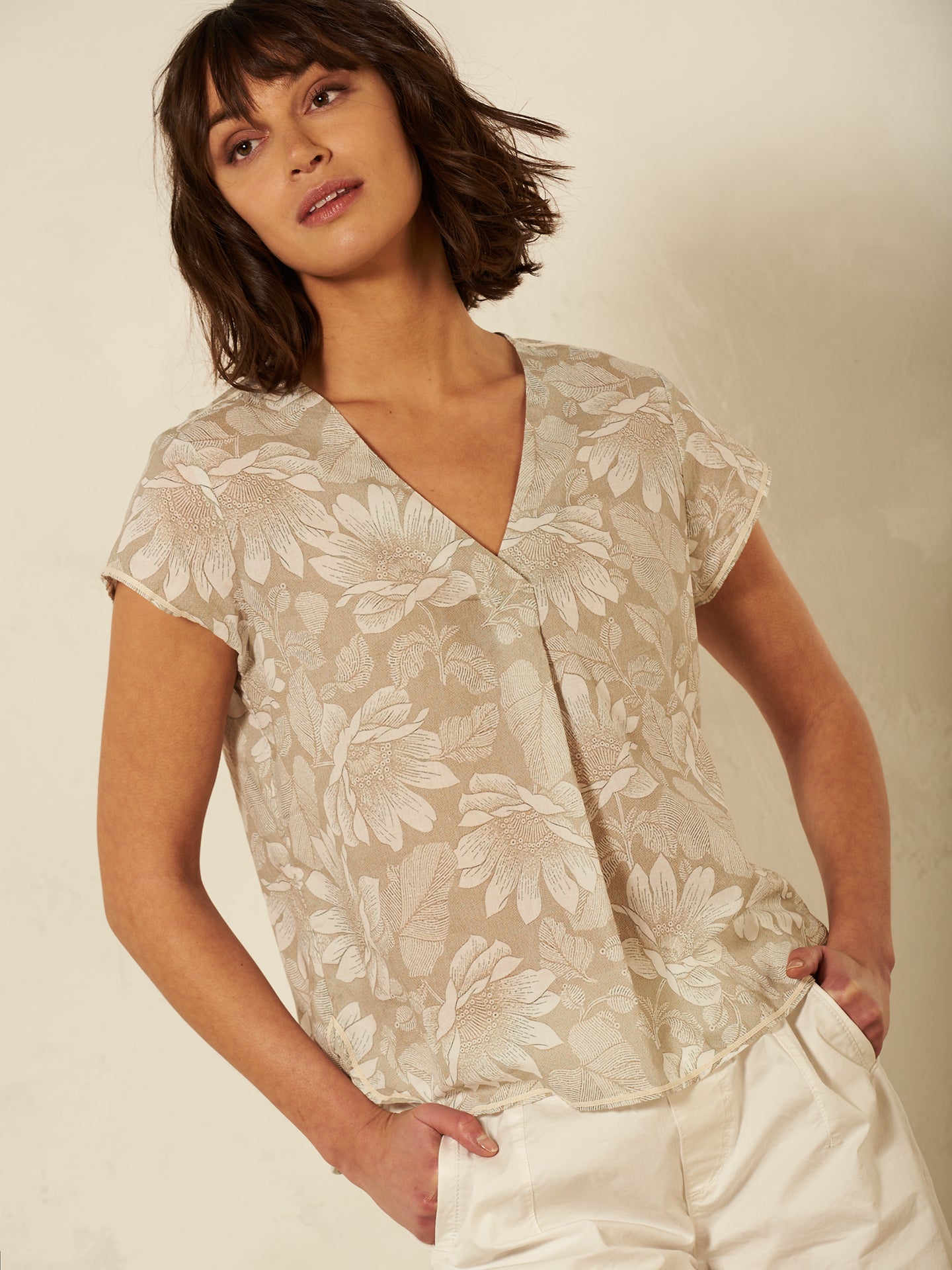 Bluse mit Druck
