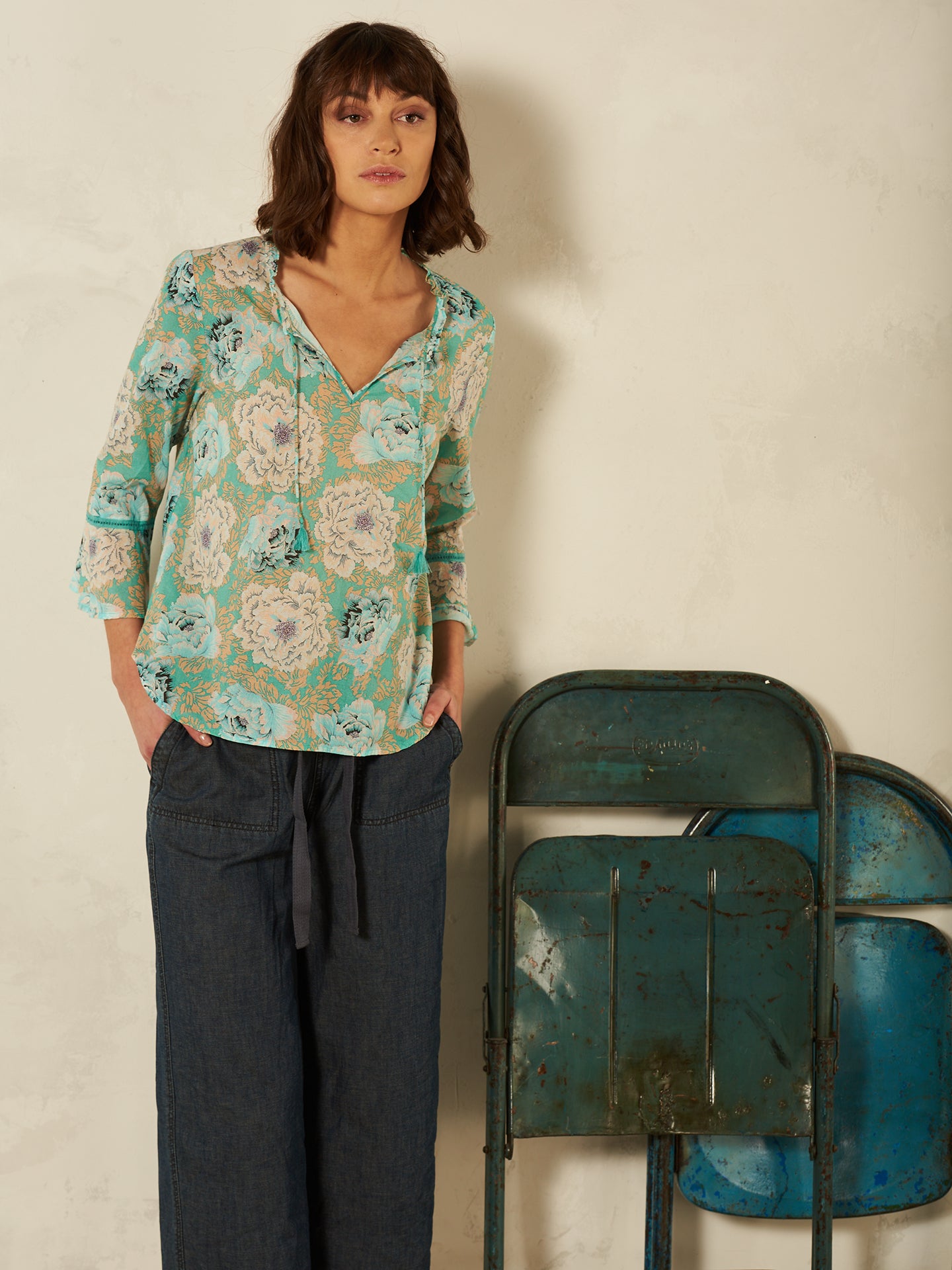 Blusa con stampa
