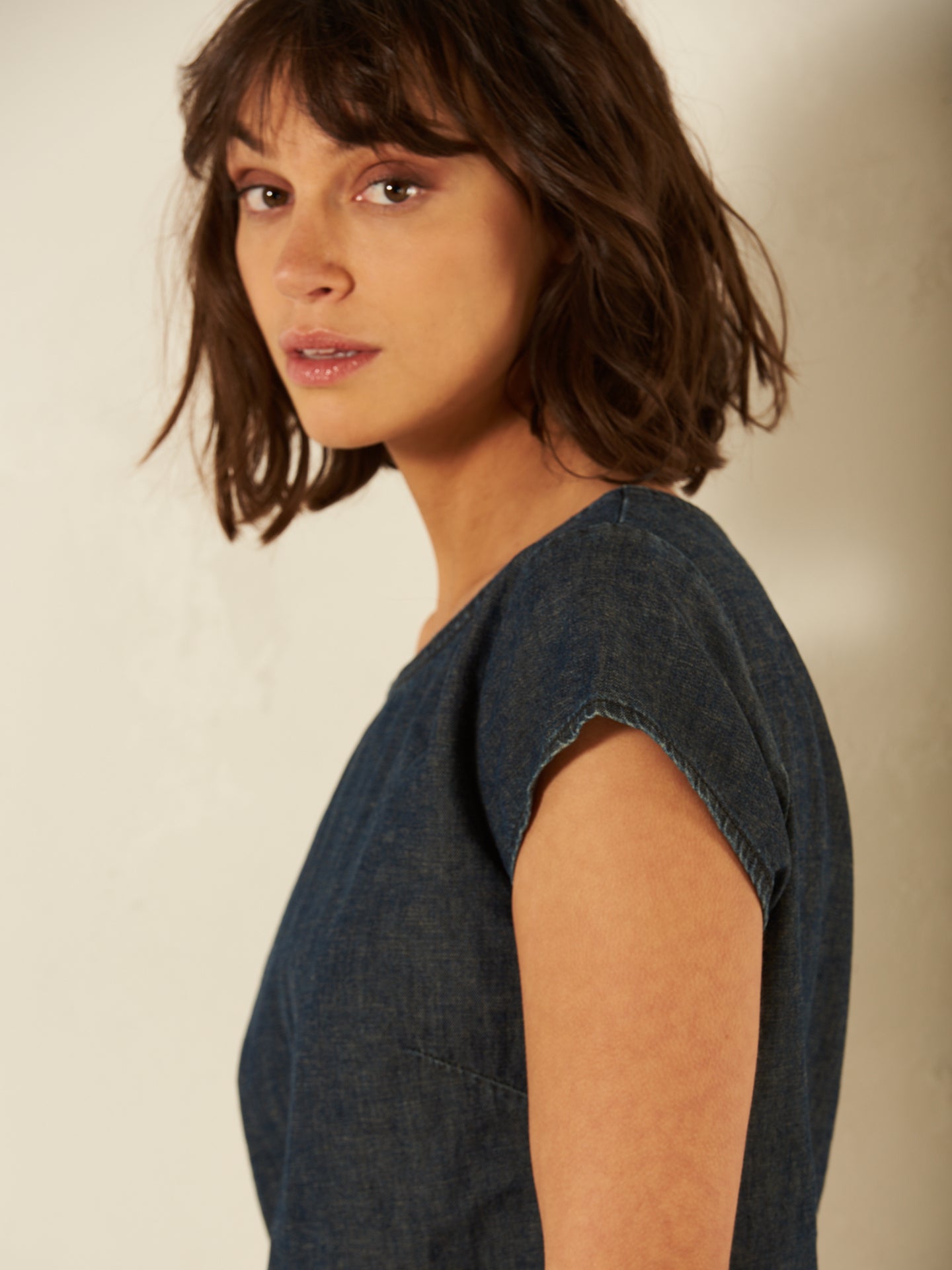 Kleid mit Leinen