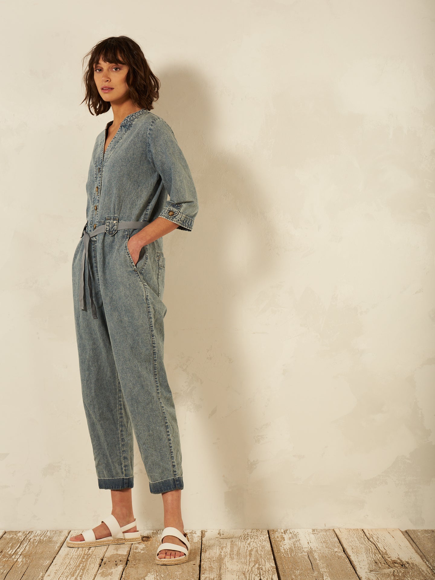 Jumpsuit mit Leinen