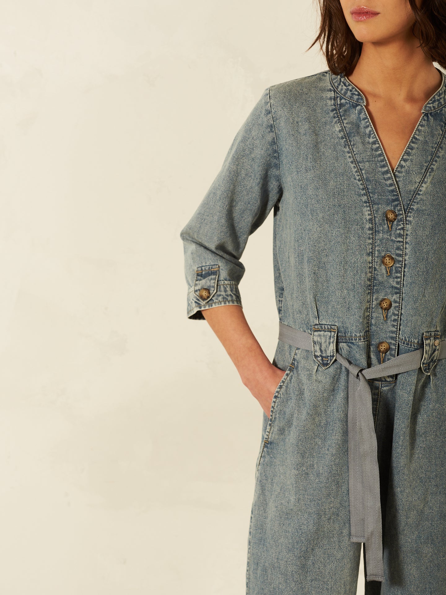 Jumpsuit mit Leinen