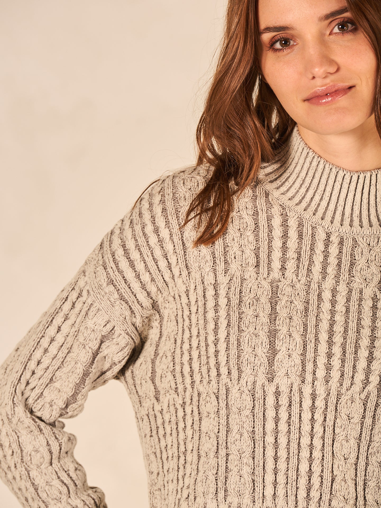 Knitted sweater with pattern